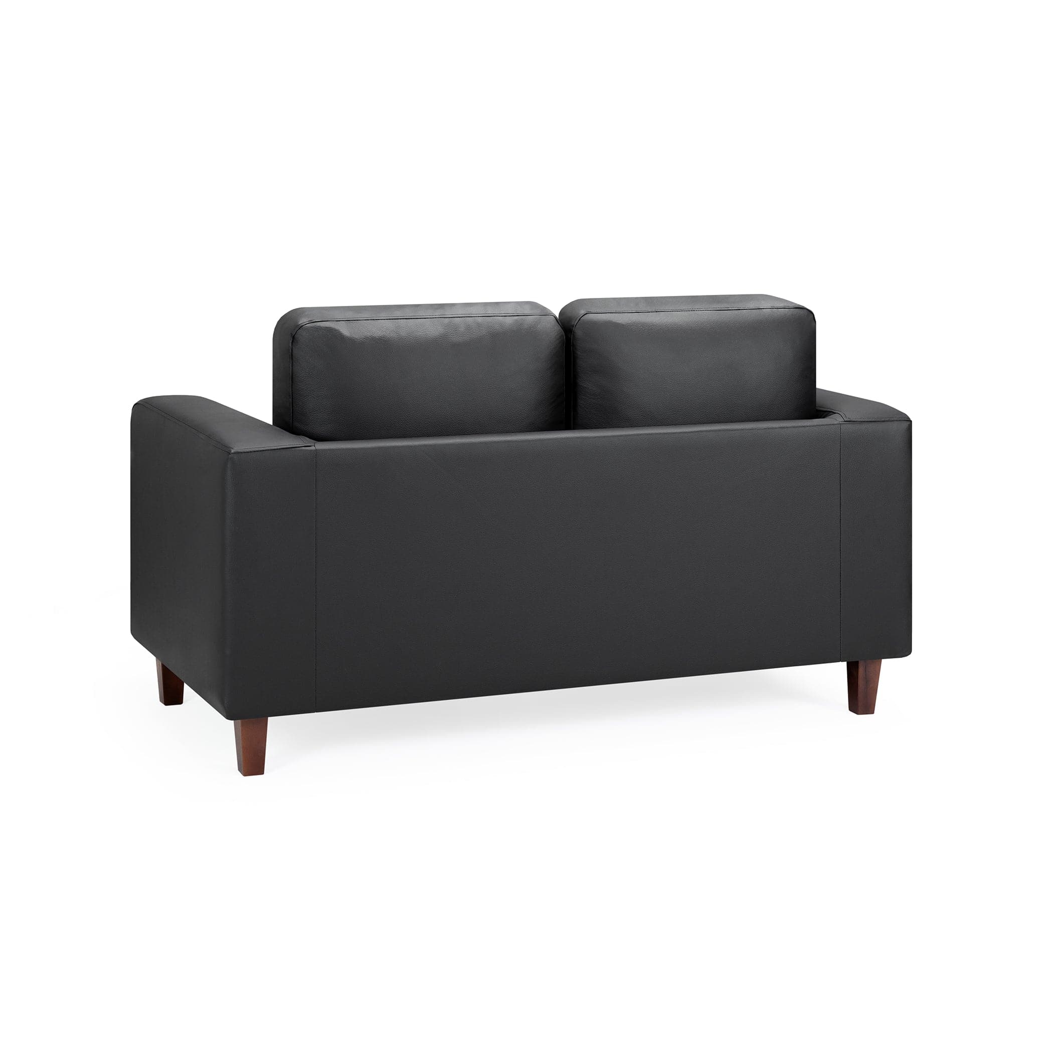 Nova Sofa Black Two Seater - back view (7023066349632)