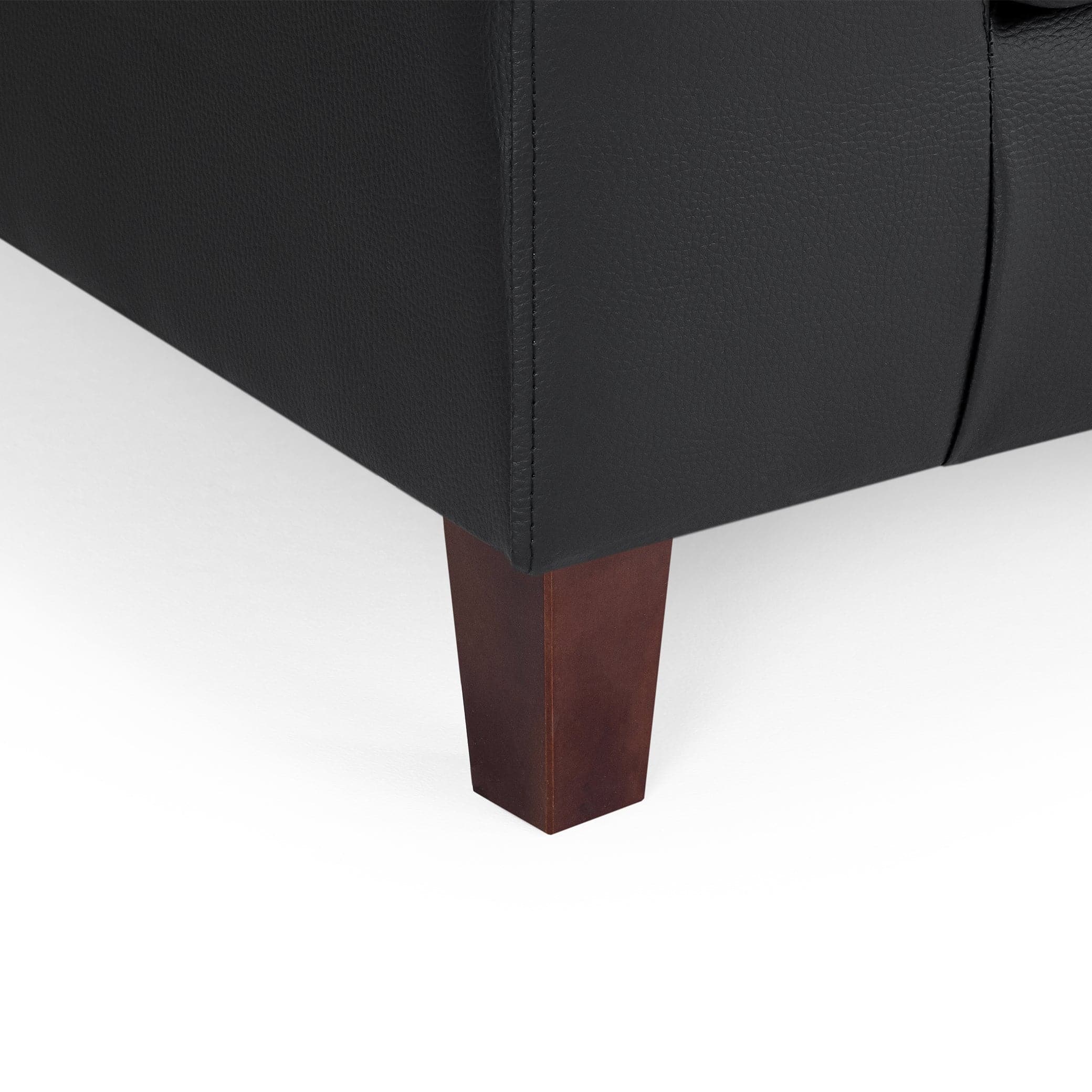 Nova Sofa Black Two Seater - bottom view (7023066349632)