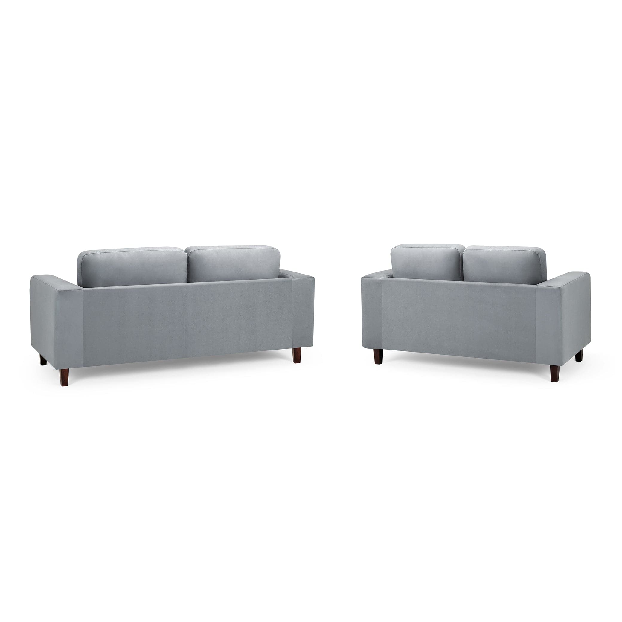 Nova Sofa Grey Three Plus Two Set - back view (7023071592512)