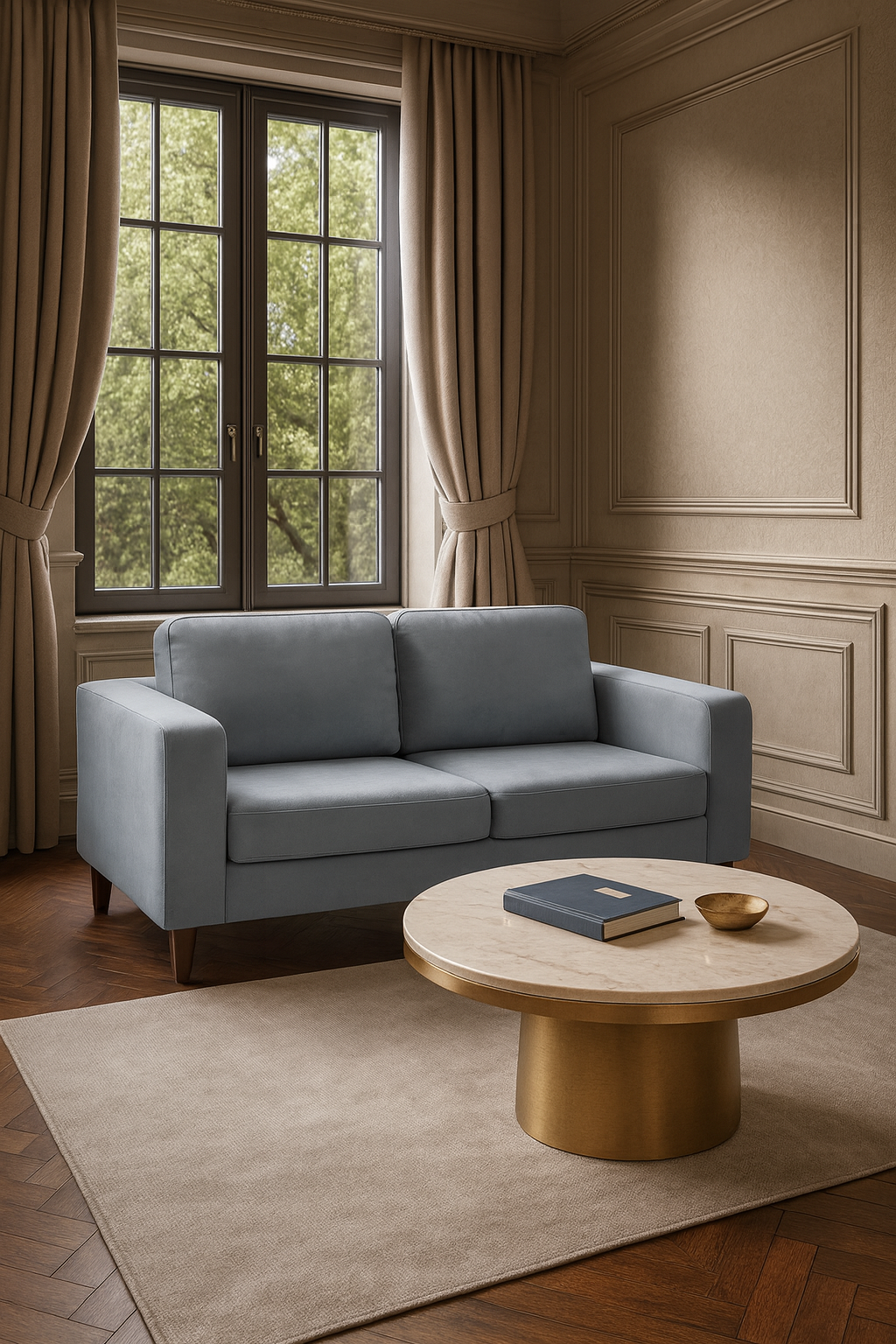 Nova Sofa Grey Three Seater