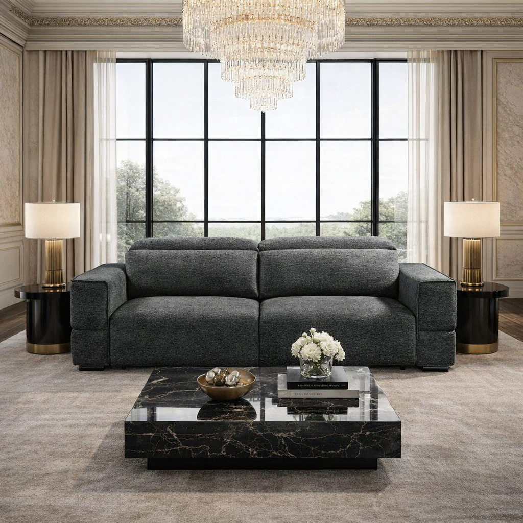 Ophelia Electric Reclining 3 Seater Sofa in Mikah Ashen