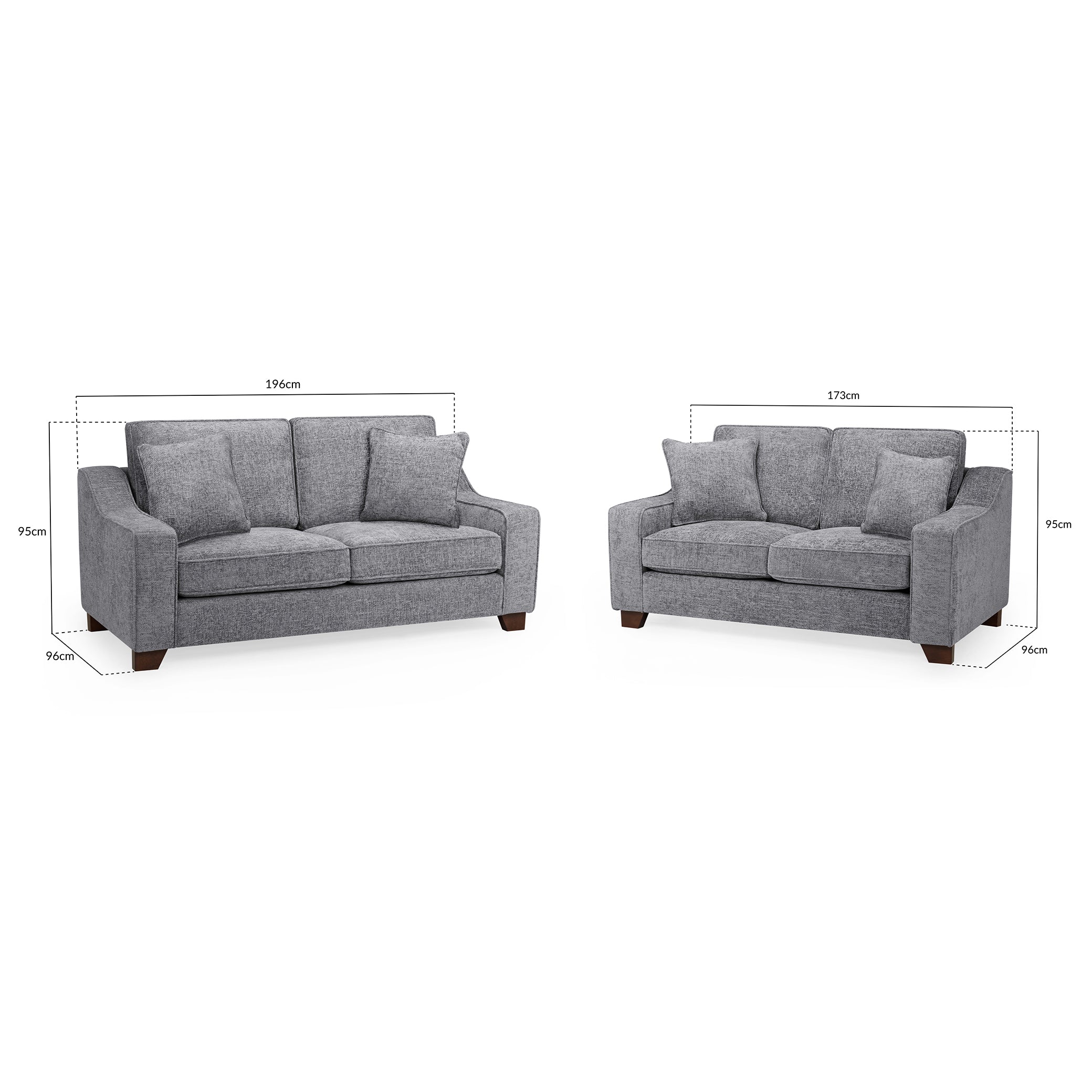 Orion Sofa Slate 3+2 Set - Measurement view (7025573855296)