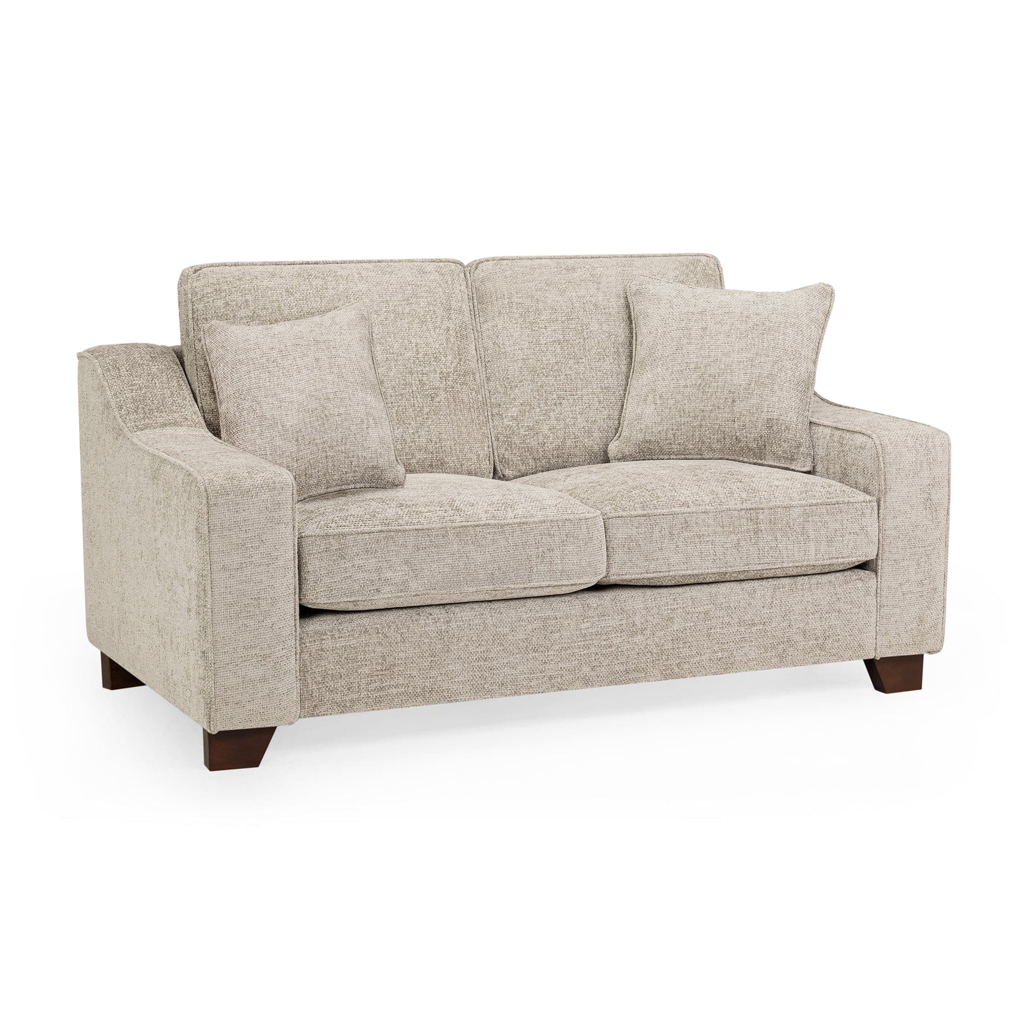 Orion Sofa Stone 2 Seater - Front View (7025563107392)