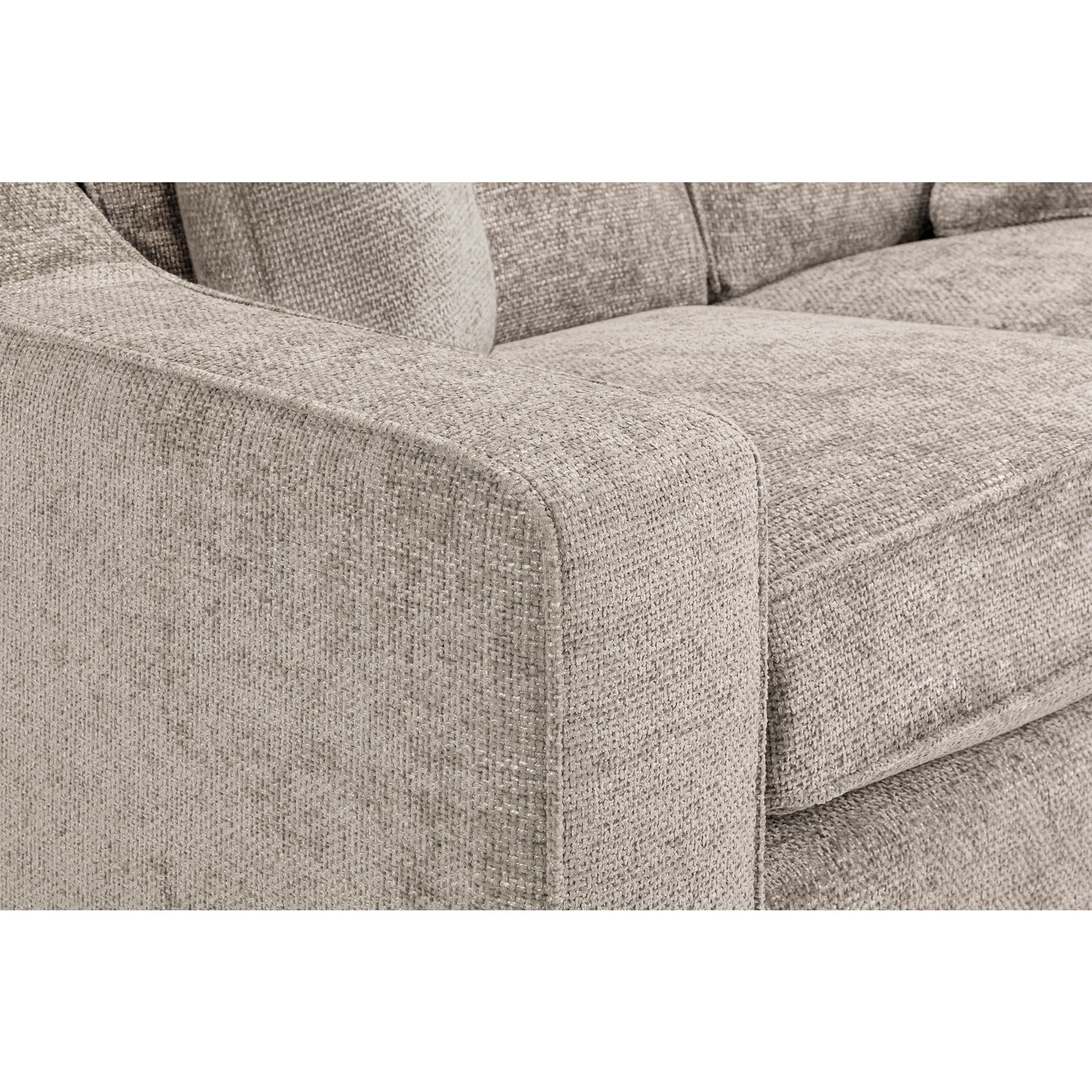 Orion Sofa Stone 3+2 Set - Armrest View (7025555734592)