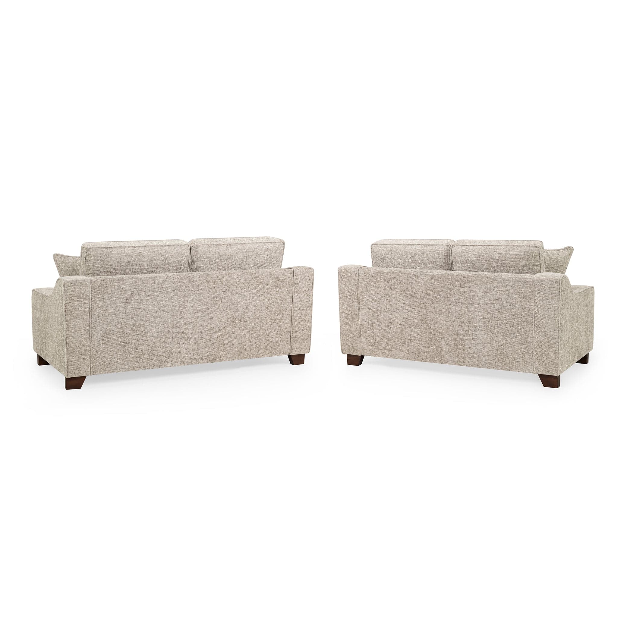 Orion Sofa Stone 3+2 Set - Back View (7025555734592)