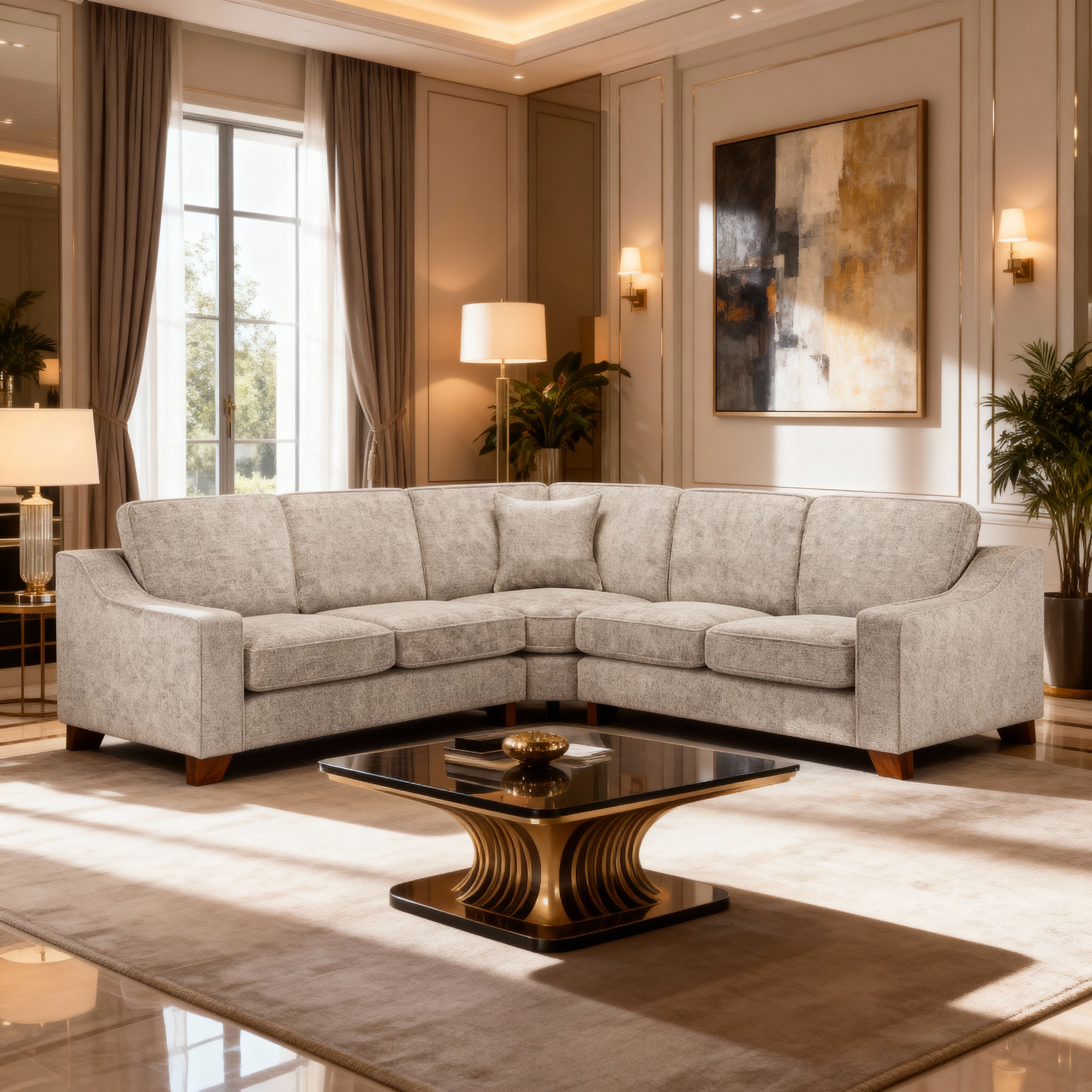 Orion Sofa Stone Large Corner (7025547247680)