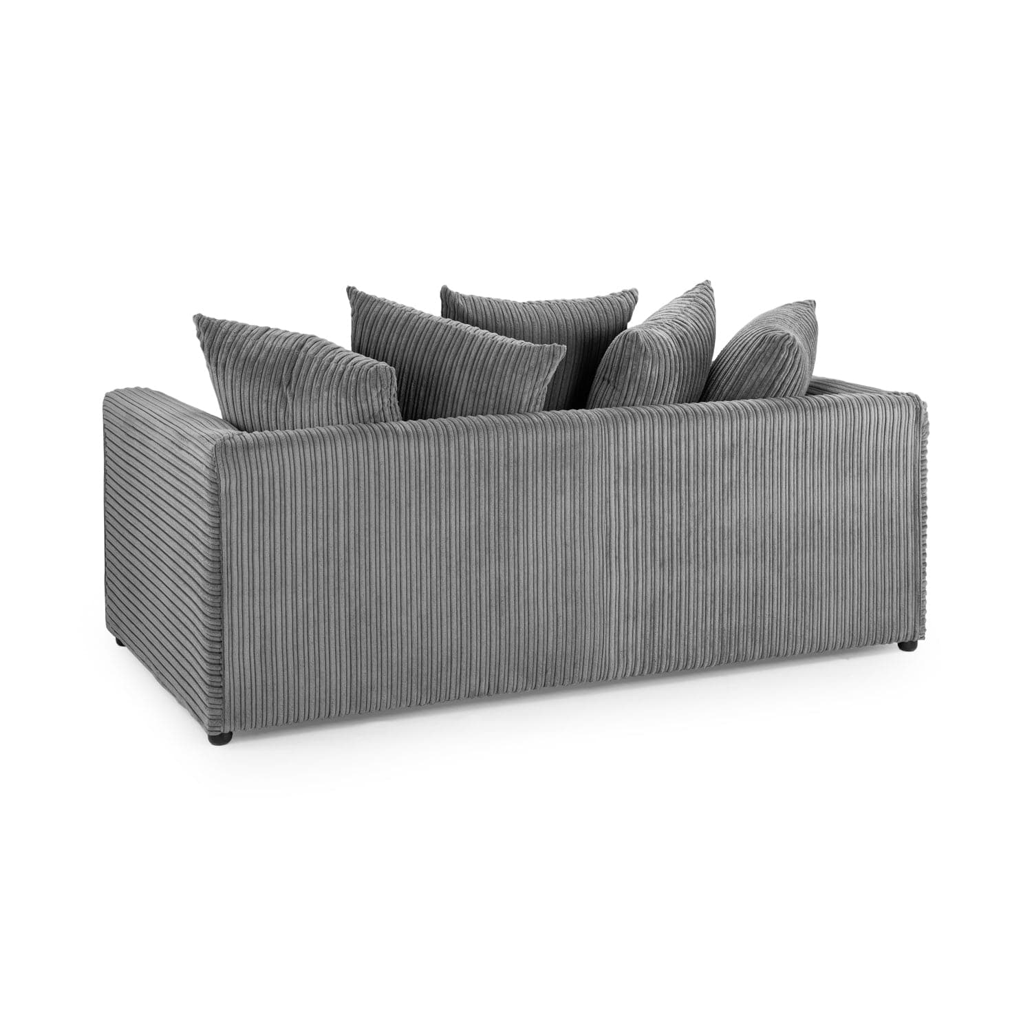 Oxford 3 Seater Sofa in Grey Jumbo Cord - Back View (7023663382592)