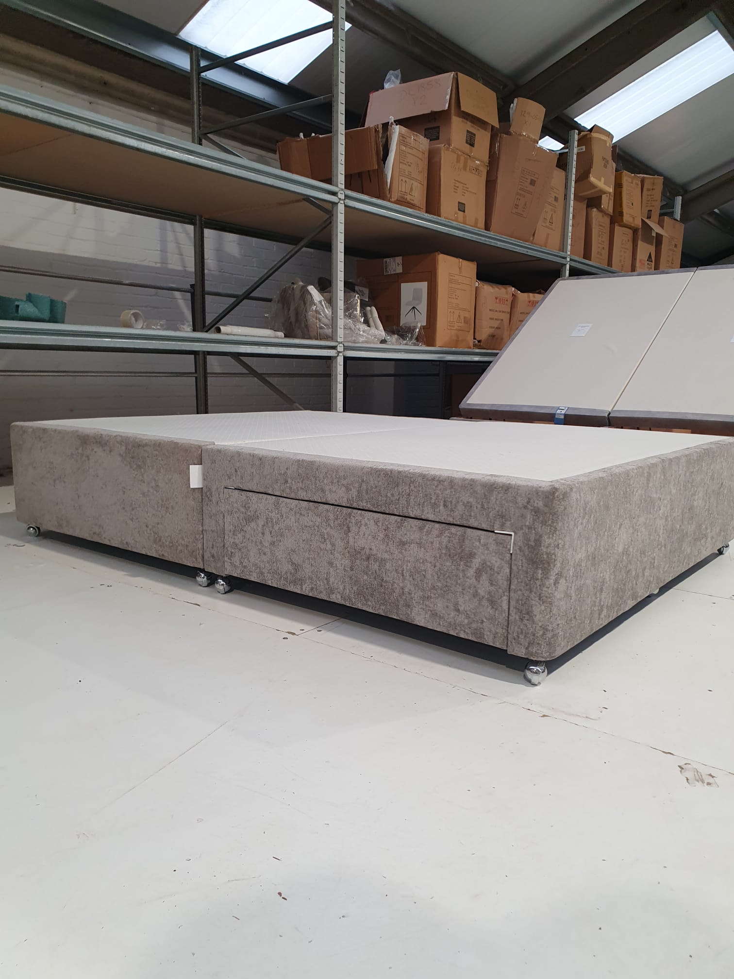King 2 Drawer Divan Base in Truffle (Clearance) - AMC Furniture