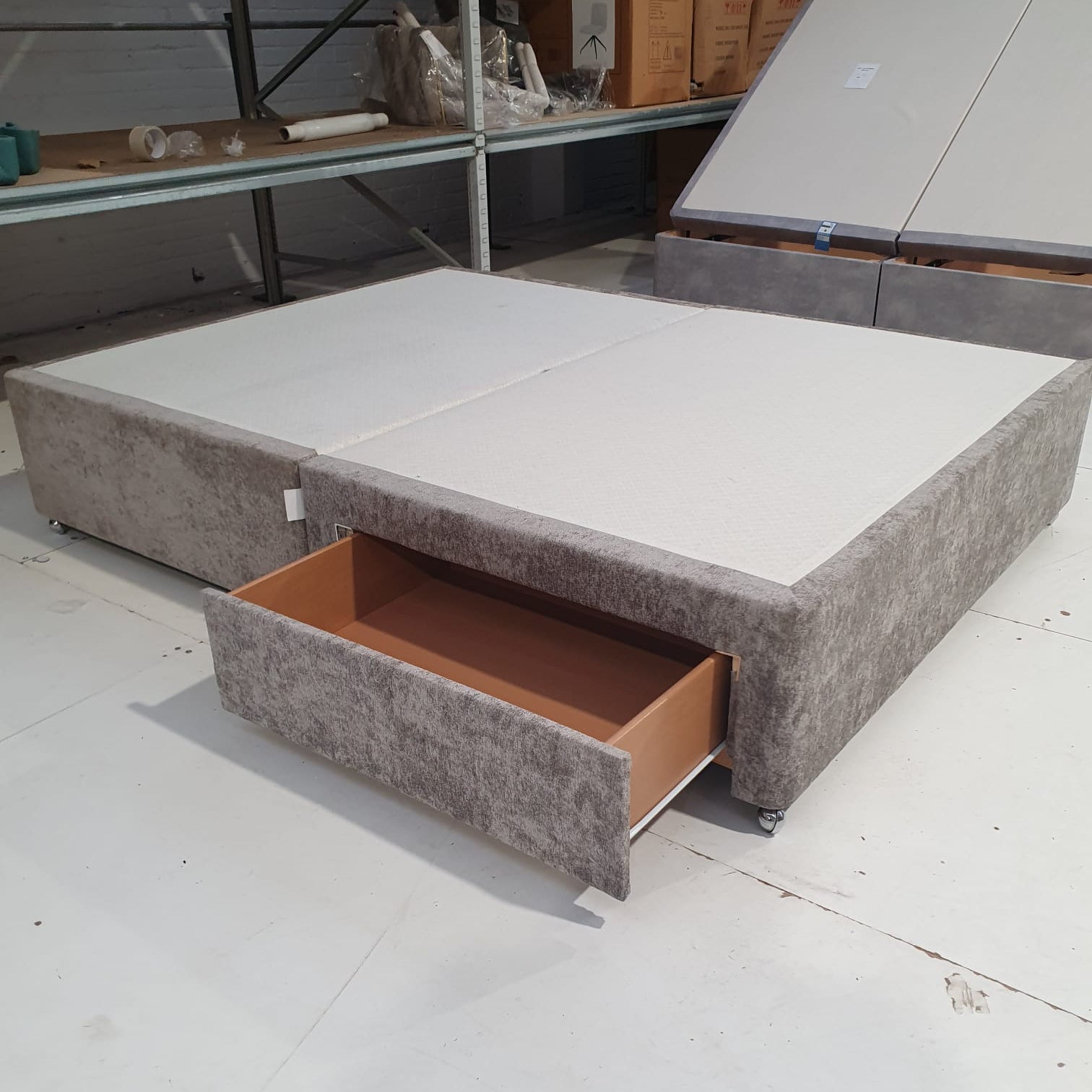 King 2 Drawer Divan Base in Truffle (Clearance) - AMC Furniture