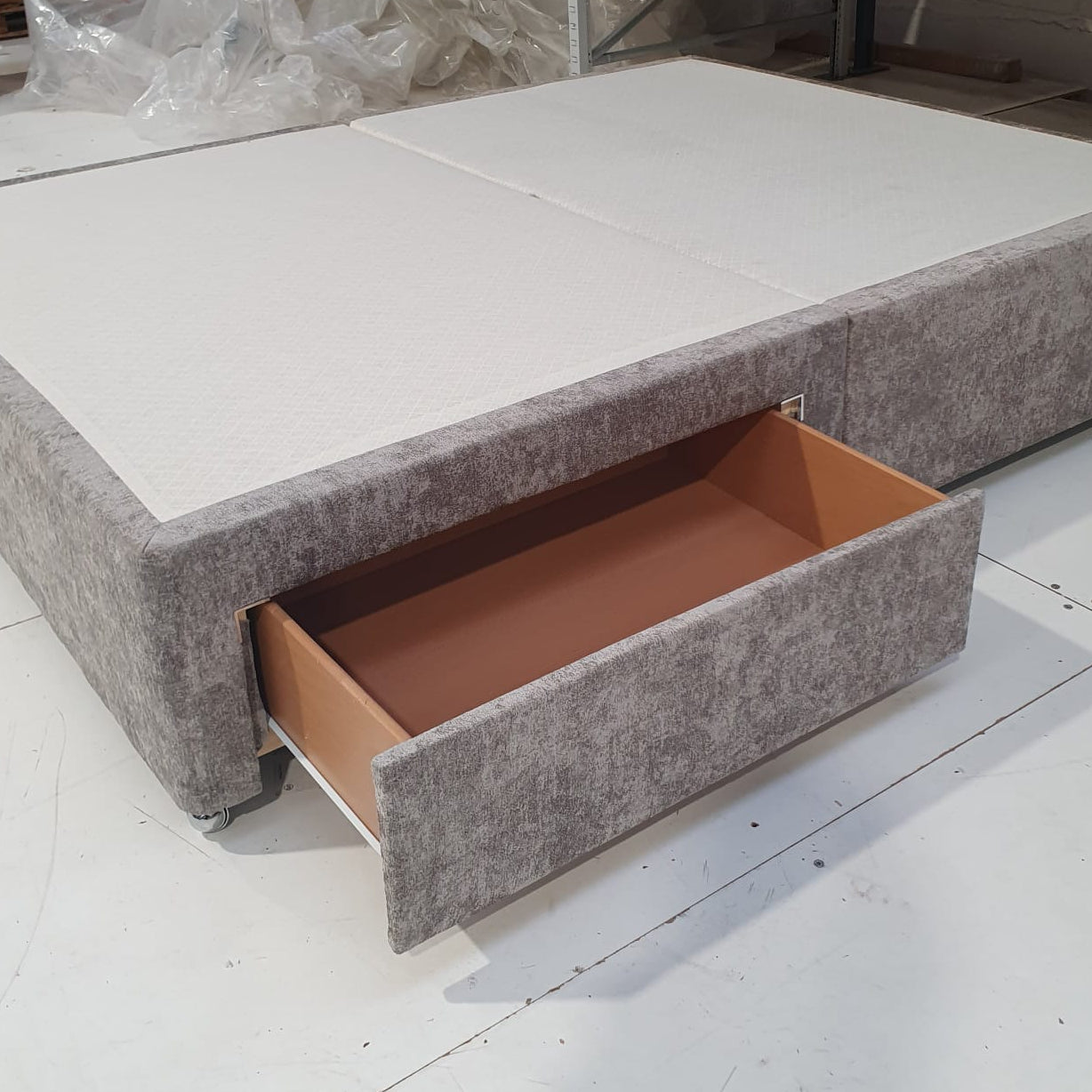 King 2 Drawer Divan Base in Truffle (Clearance) - AMC Furniture