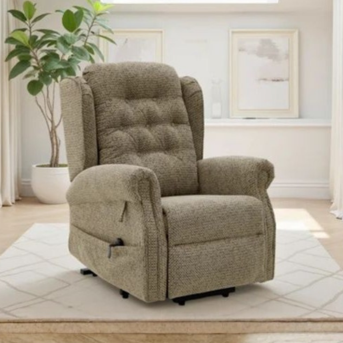 Pardew Rise and Recline Chair Mink - AMC Furniture