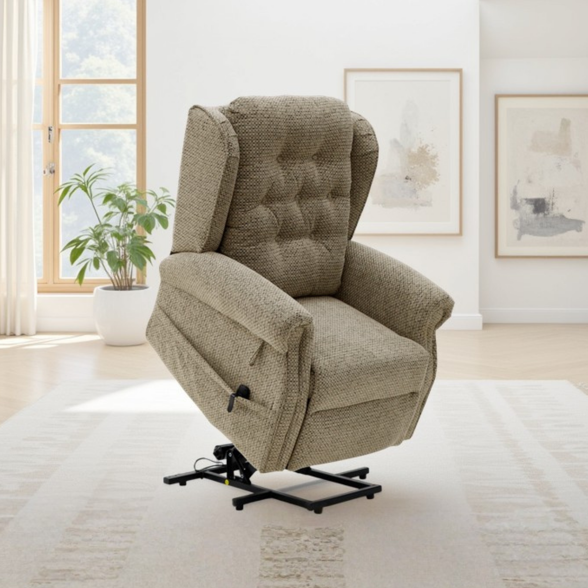 Pardew Rise and Recline Chair Mink - AMC Furniture