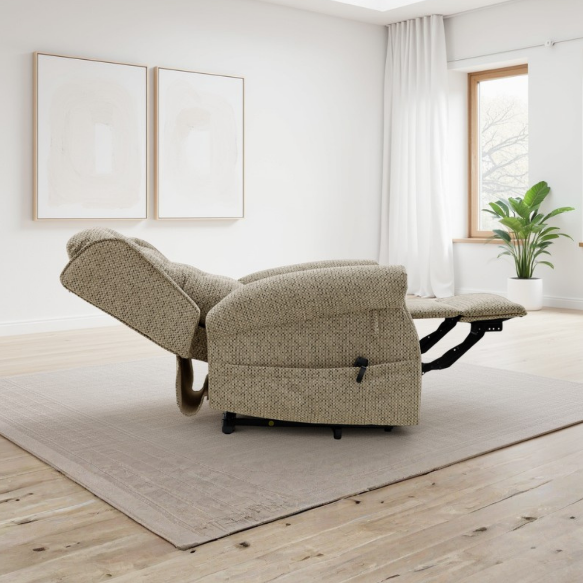 Pardew Rise and Recline Chair Mink - AMC Furniture