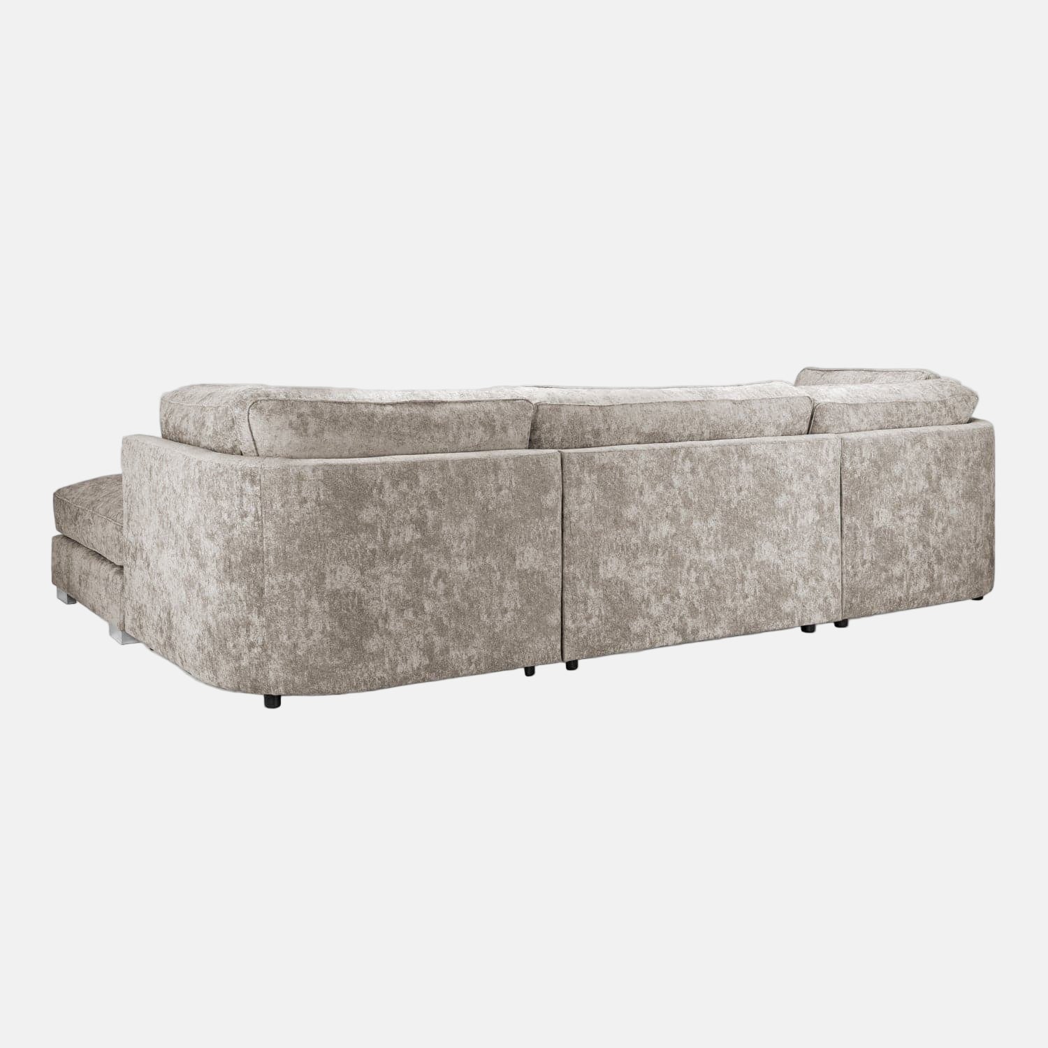 Shoreditch Fullback U Shape Corner Sofa in Truffle- Back View (7022875115584)