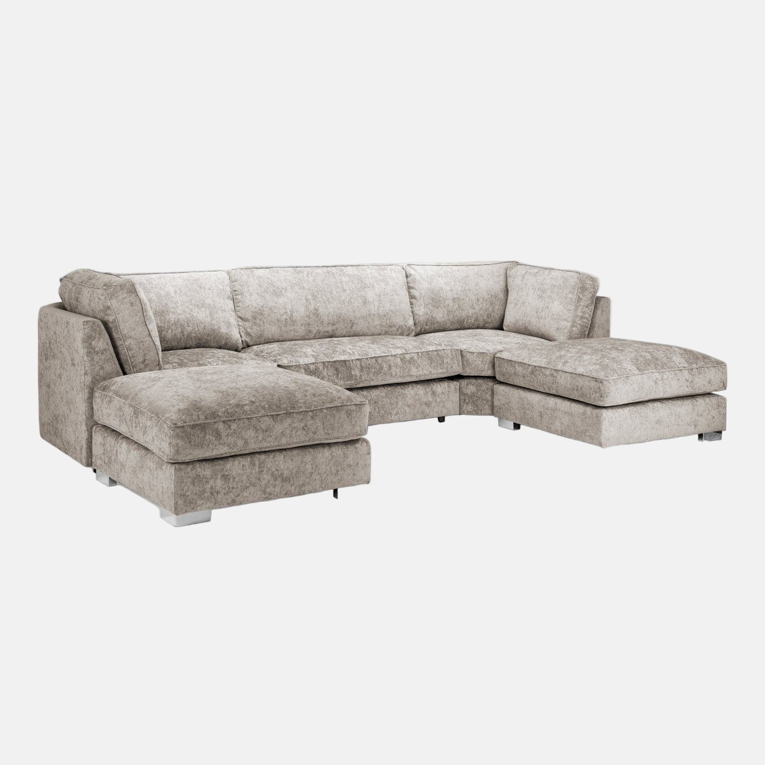 Shoreditch Fullback U Shape Corner Sofa in Platinum (7022873411648)