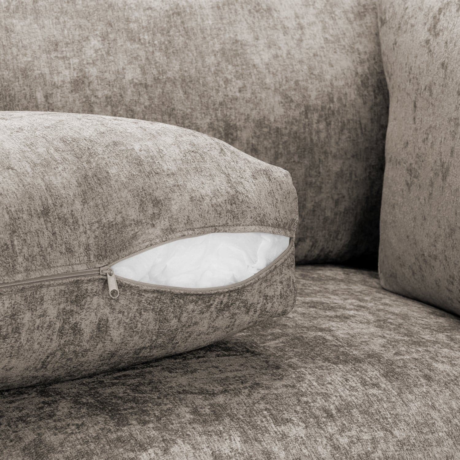 Shoreditch Fullback U Shape Corner Sofa in Truffle – Cushion detail (7022875115584)