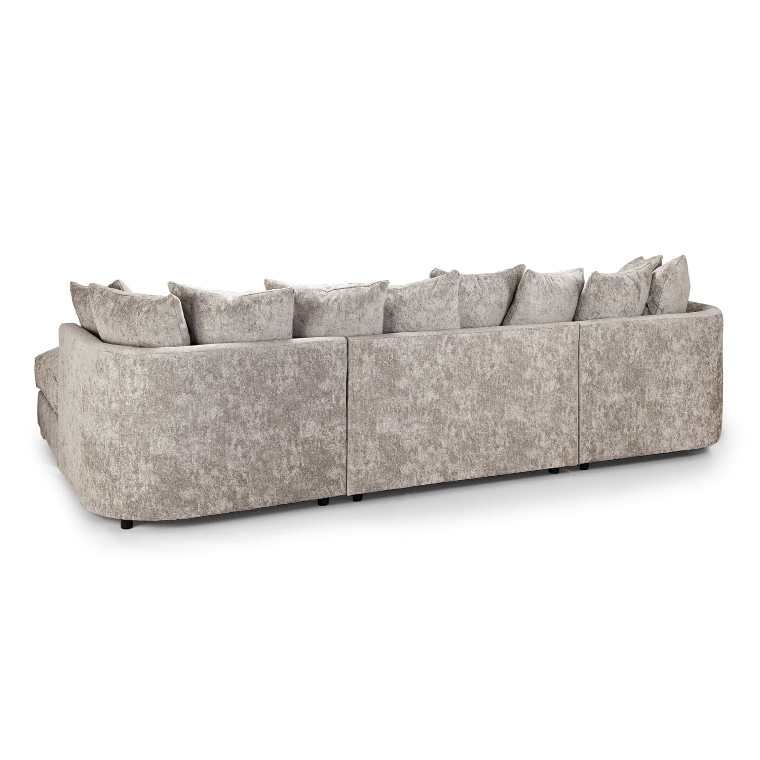 Shoreditch Scatterback U Shape Corner Sofa in Truffle- Back View (7022877835328)