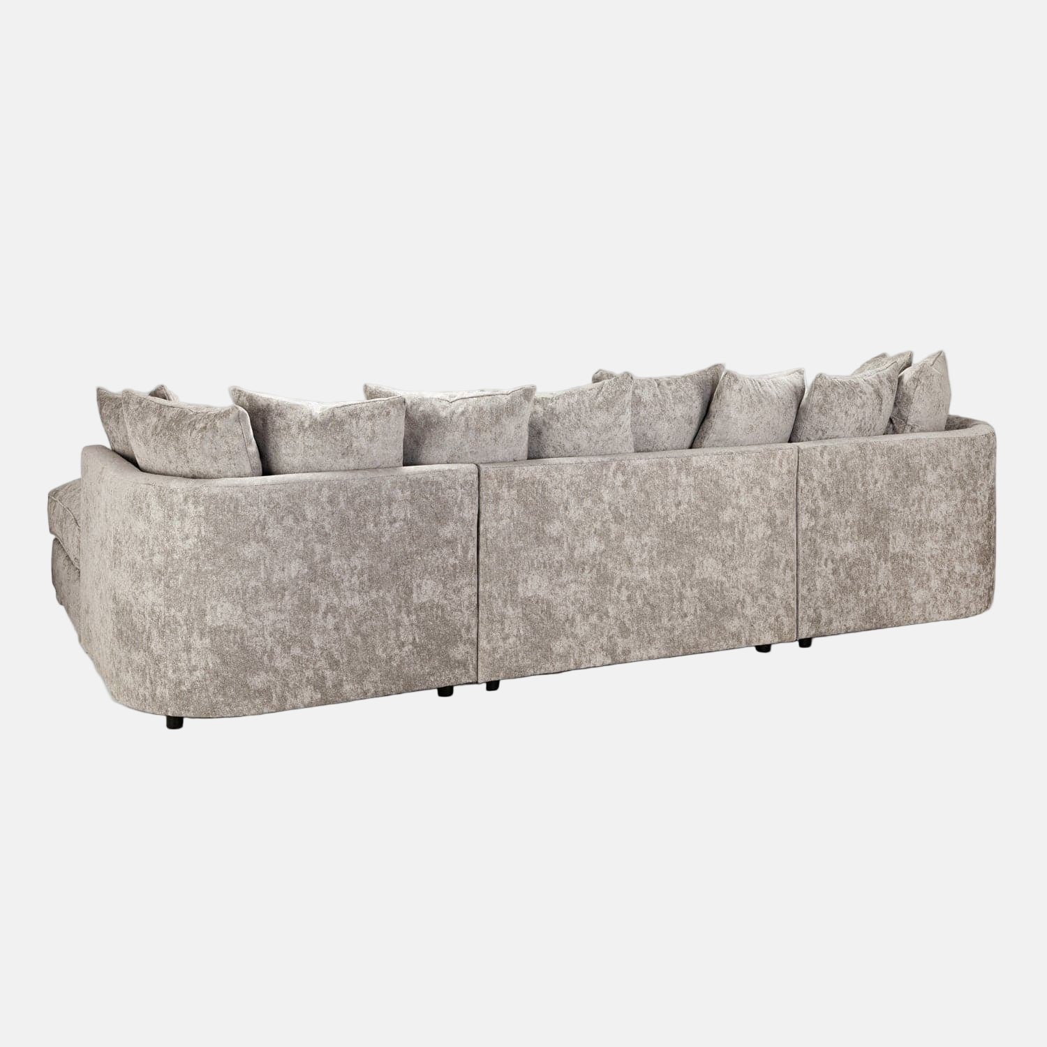 Shoreditch Scatterback U Shape Corner Sofa in Truffle- Back View (7022877835328)
