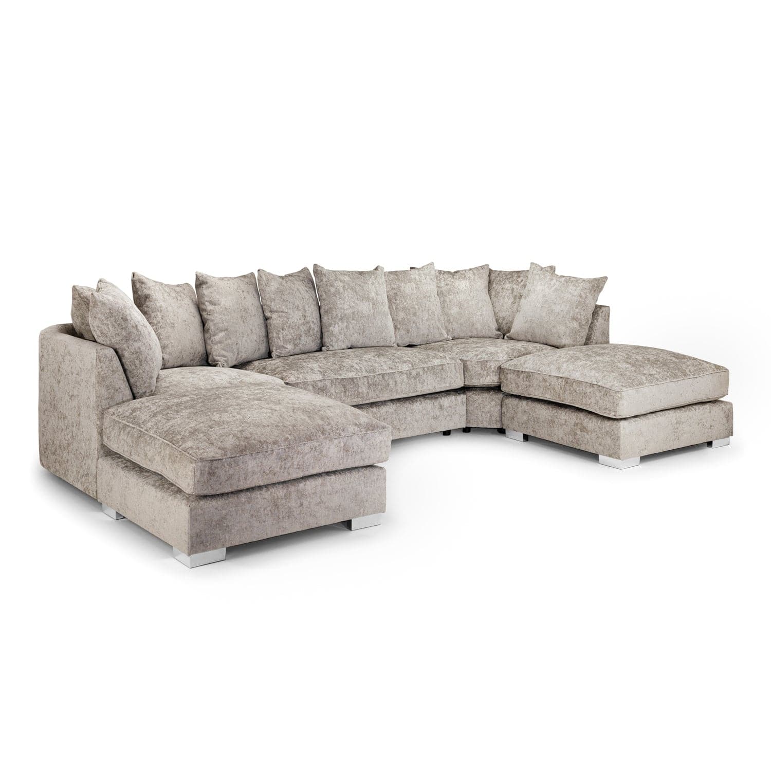 Shoreditch Scatterback U Shape Corner Sofa in Truffle (7022877835328)