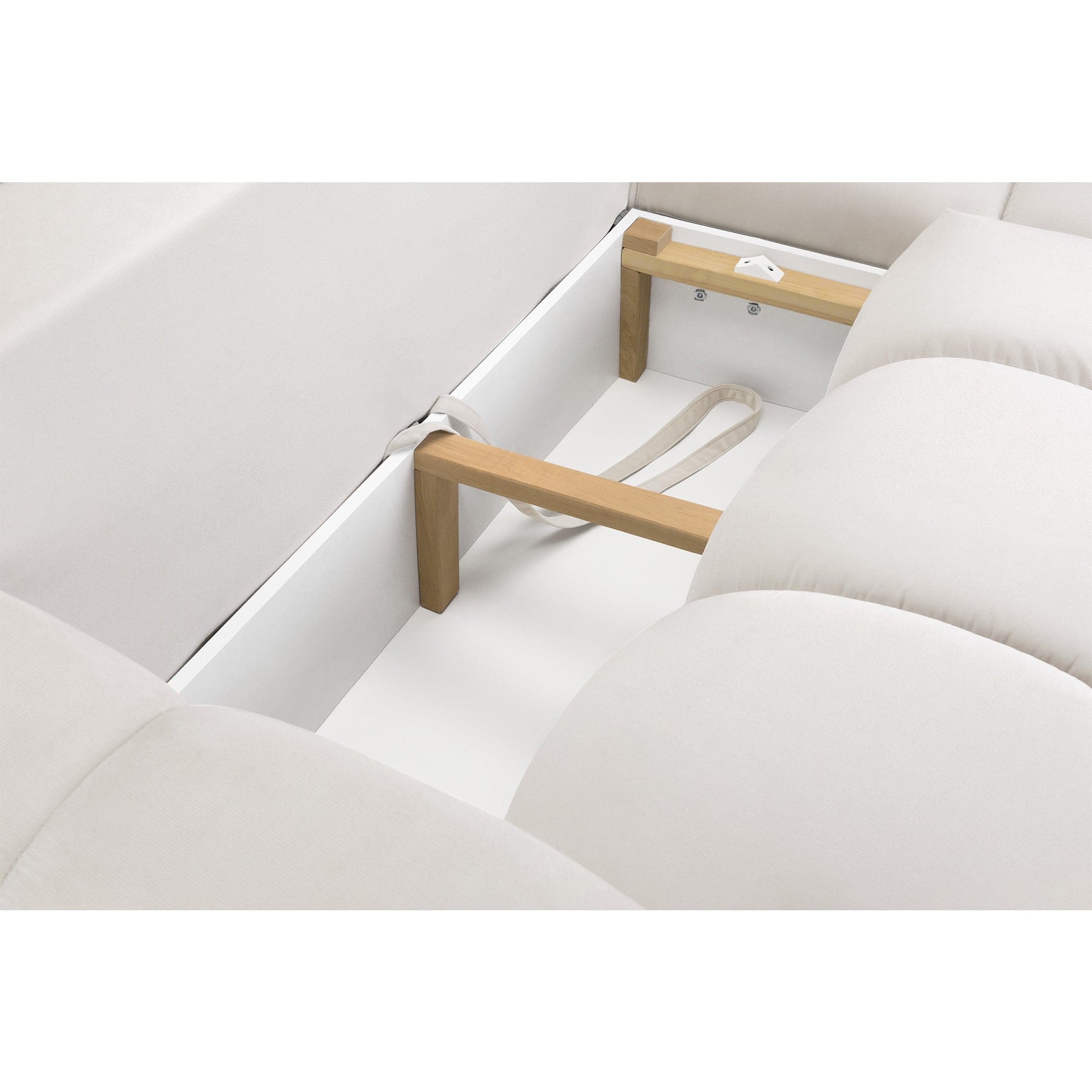 Sienna Sofabed Beige Universal Corner - Convertible Storage view (7024176758848)