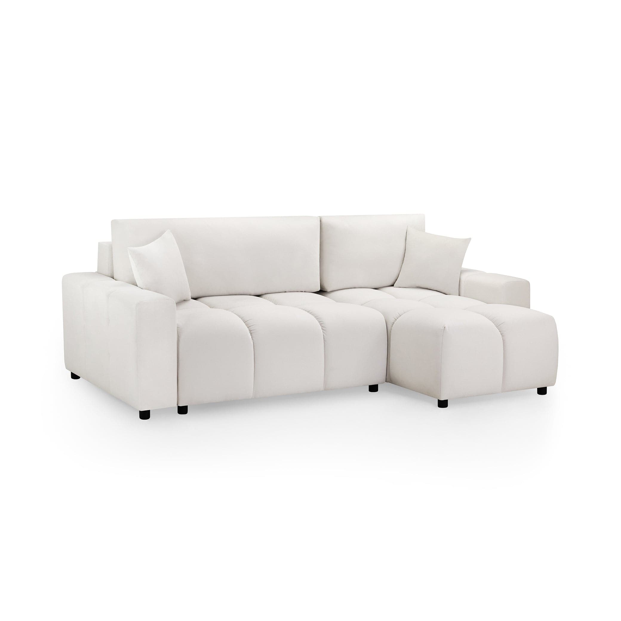Sienna Sofabed Beige Universal Corner - Left - Front view (7024176758848)