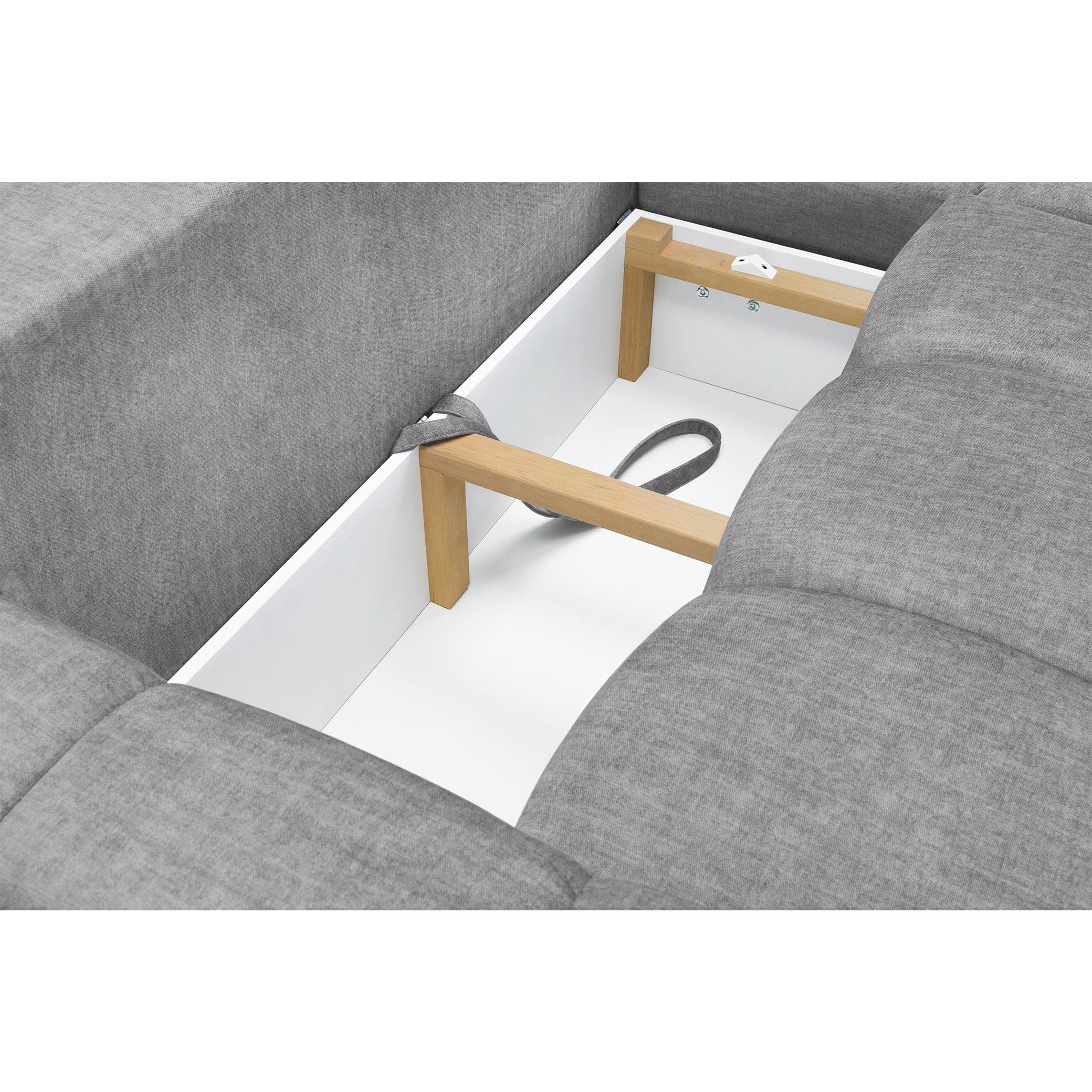 Sienna Sofabed Grey Universal Corner - Convertible Storage view (7024176889920)
