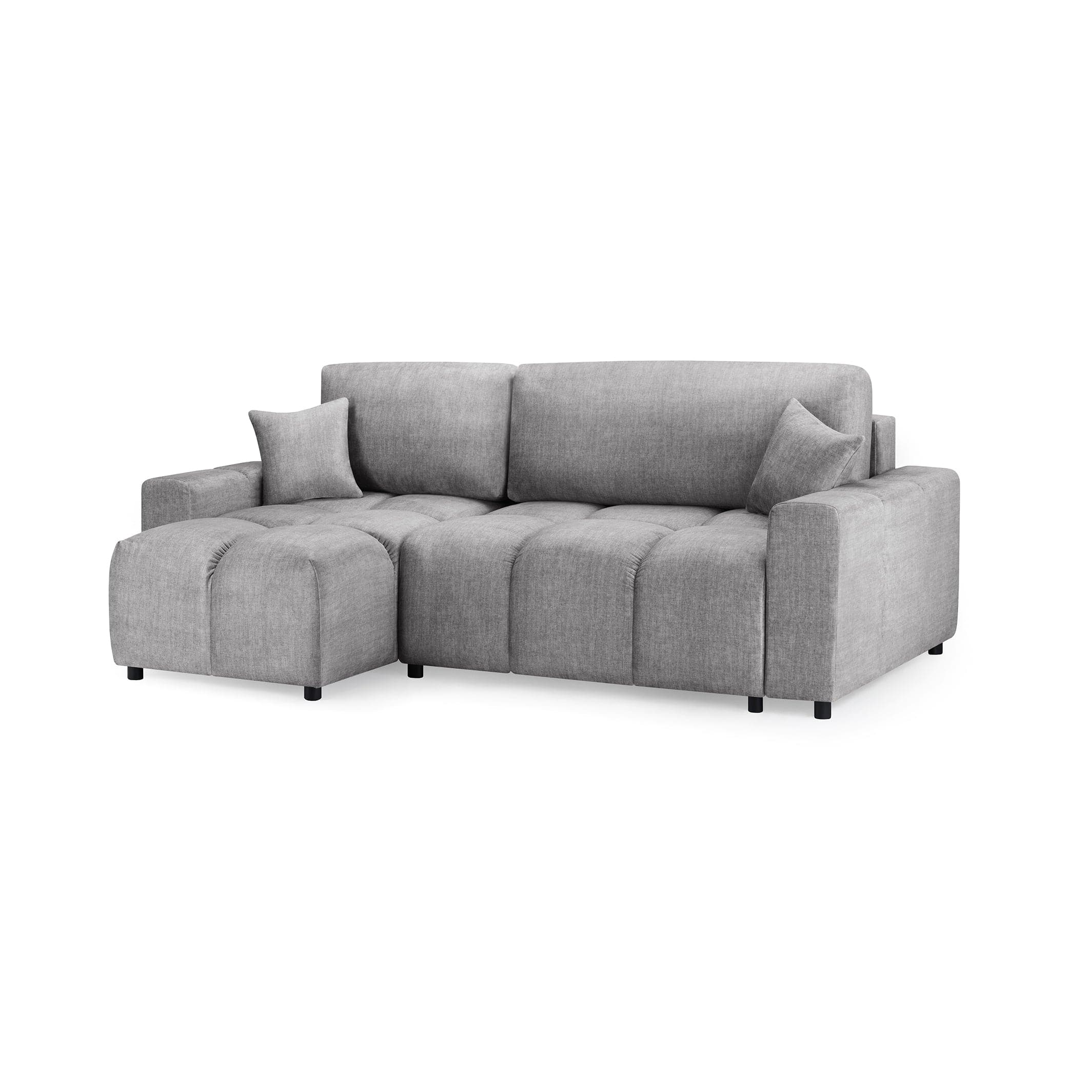 Sienna Sofabed Grey Universal Corner - Left - Front view (7024176889920)