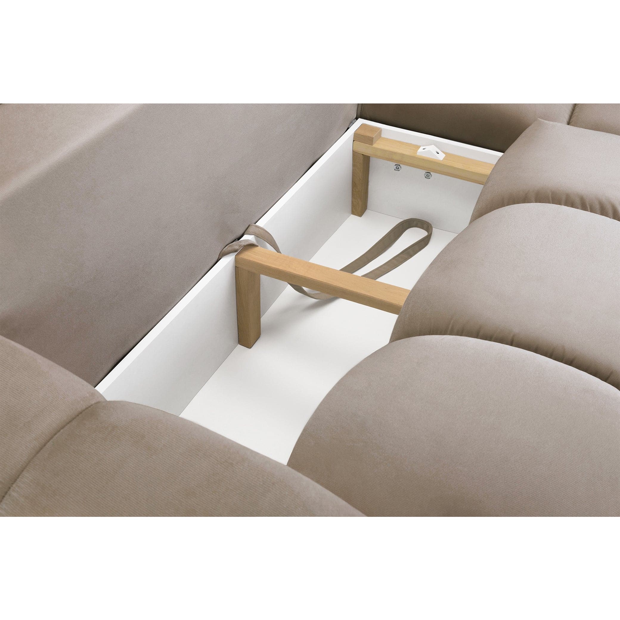 Sienna Sofabed Mocha Universal Corner - Convertible Storage view (7024178167872)