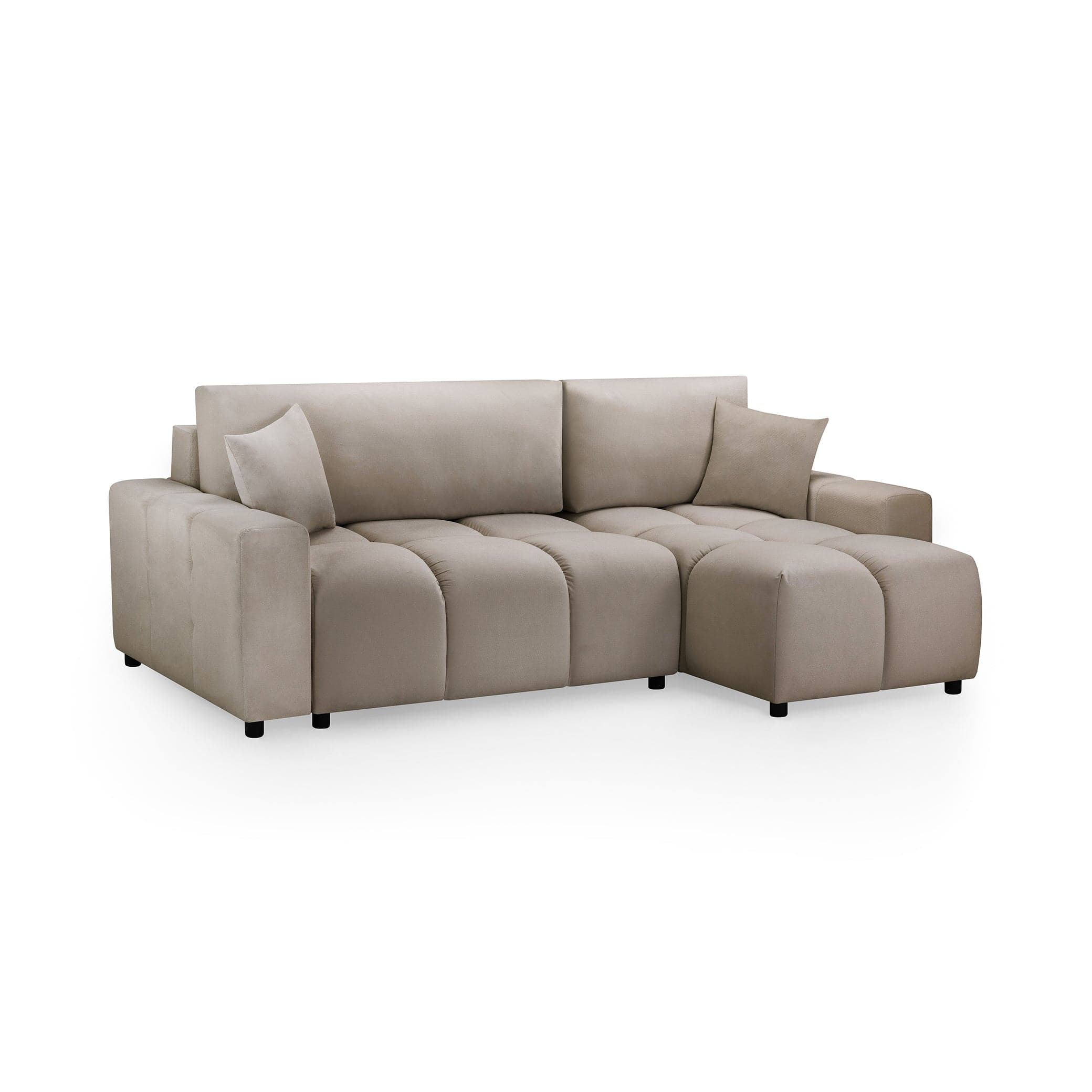 Sienna Sofabed Mocha Universal Corner - Left - Front view (7024178167872)