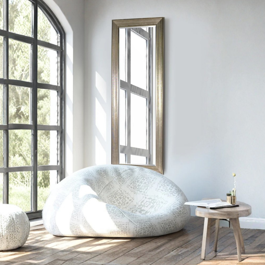Weybridge Brand New Silver Detailed Tall Mirror With Bevelled Mirror Glass 150CM X 50CM (15010560737658)