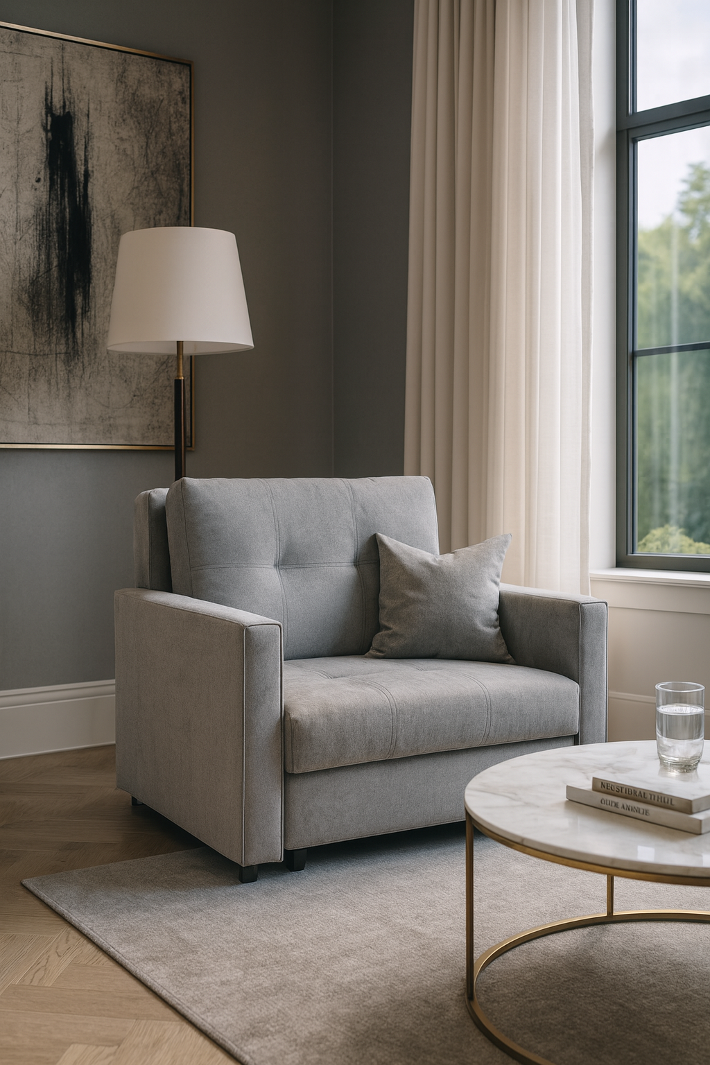 Sol Sofabed Grey Armchair