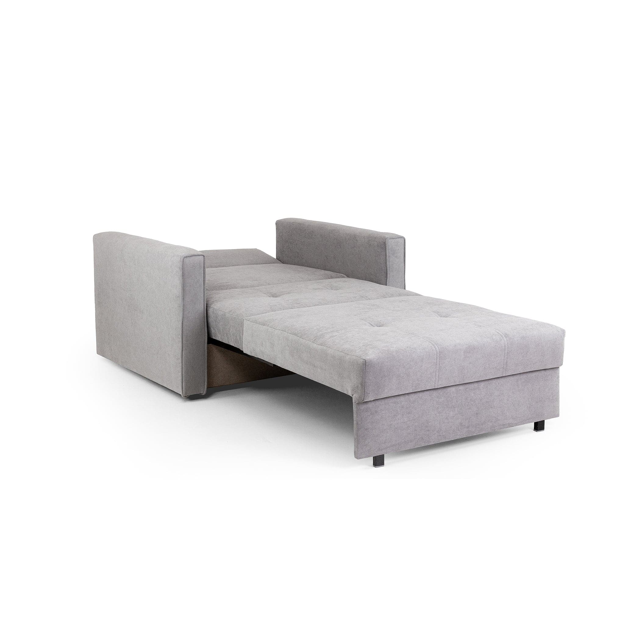 Sol Sofabed Grey Armchair - Convertible view (7026814976064)