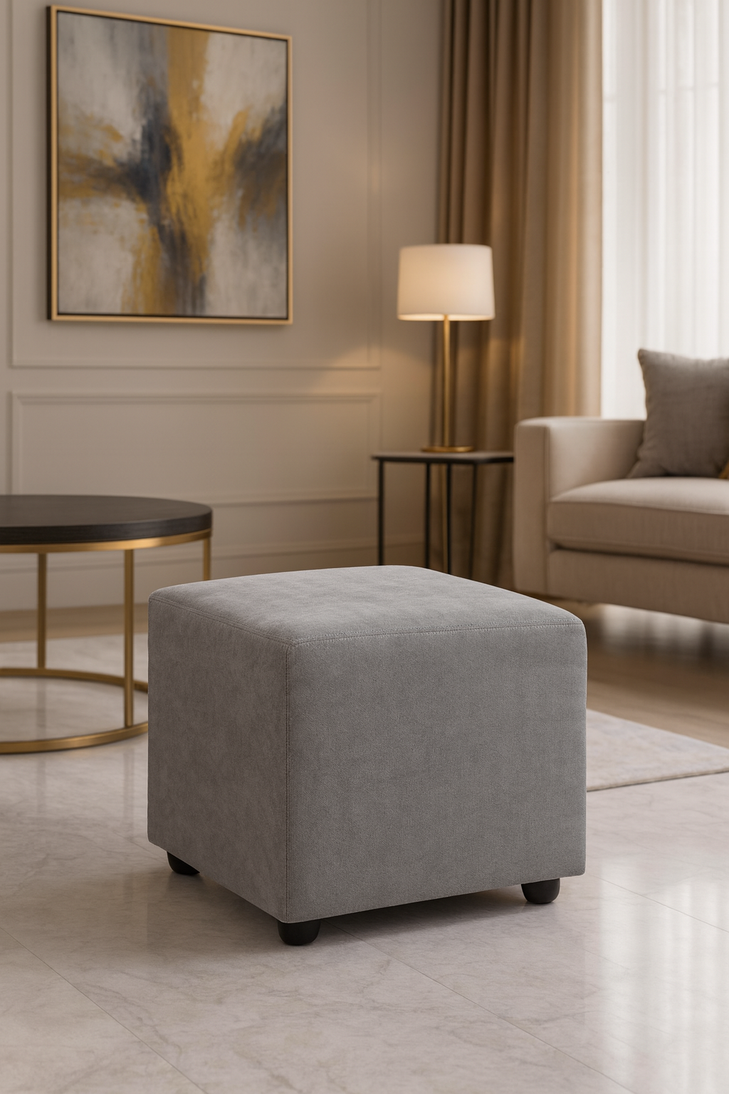 Sol Sofabed Grey Footstool