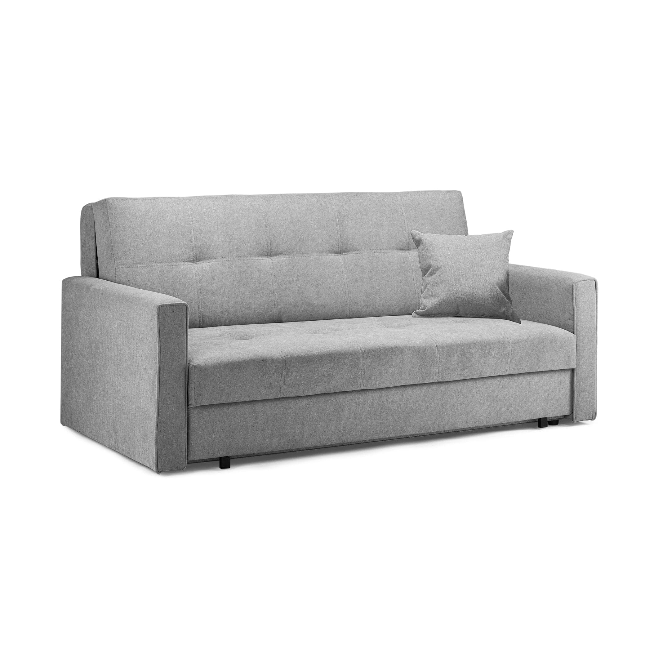 Sol Sofabed Grey Three Seater - Front view (7026814648384)