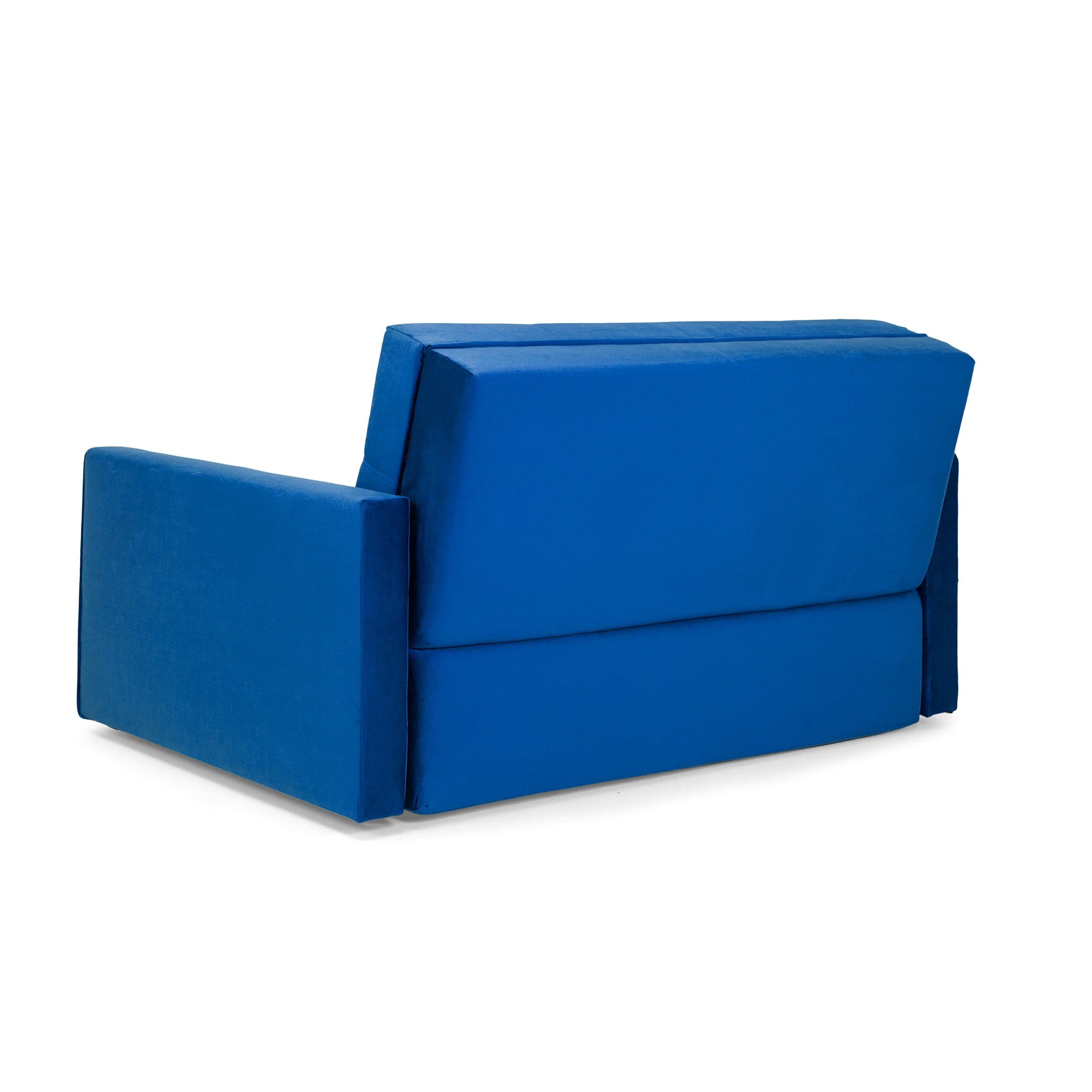 Sol Sofabed Plush Blue 2 Seater - Back view (7026815828032)