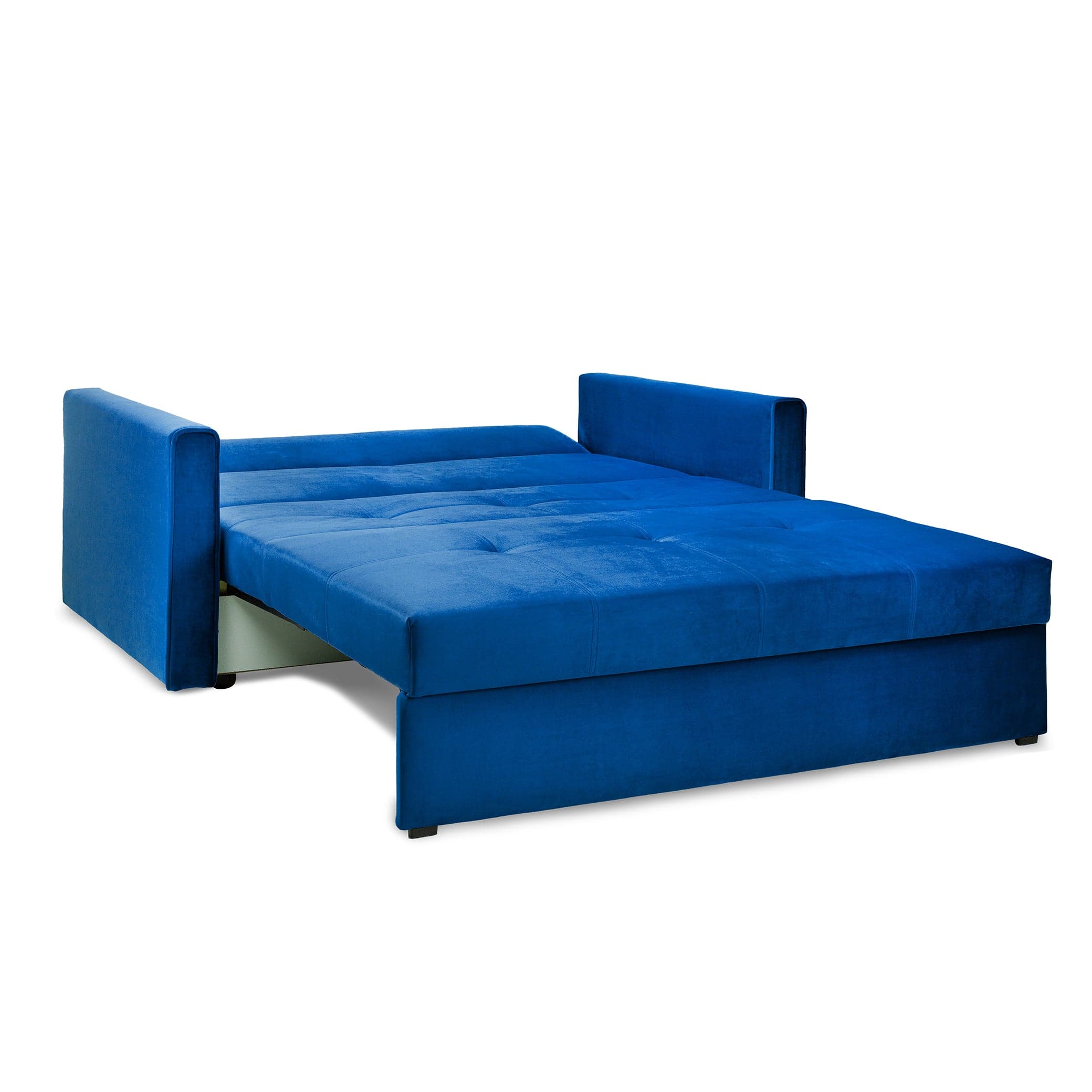 Sol Sofabed Plush Blue 2 Seater - Convertible view (7026815828032)