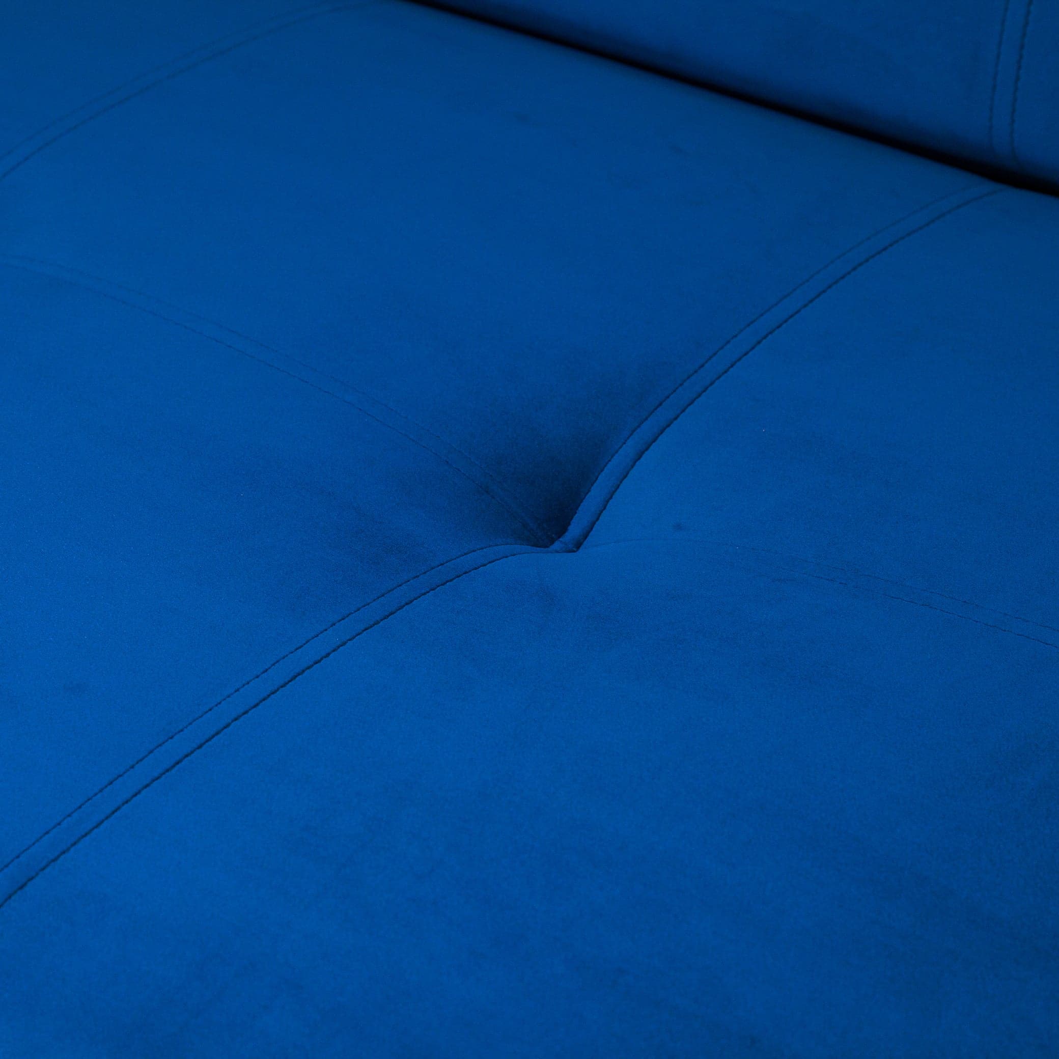 Sol Sofabed Plush Blue 2 Seater - fabric view (7026815828032)