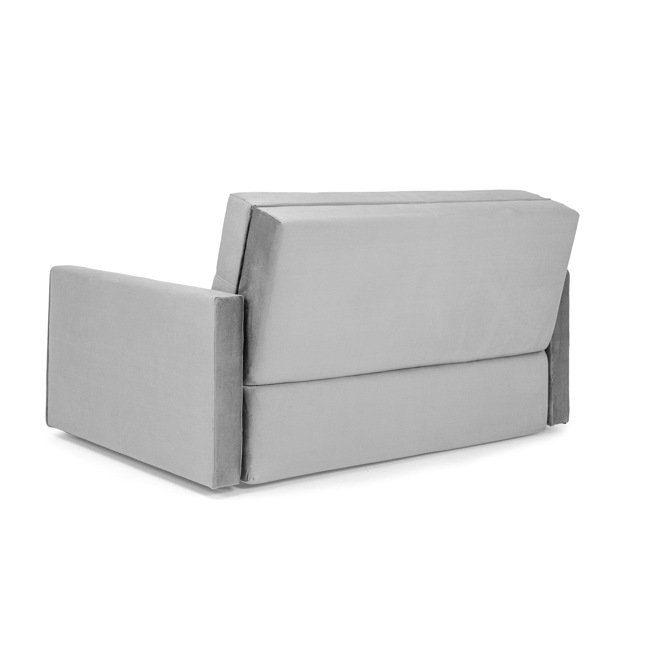 Sol Sofabed Plush Grey 2 Seater - Back view (7026815762496)