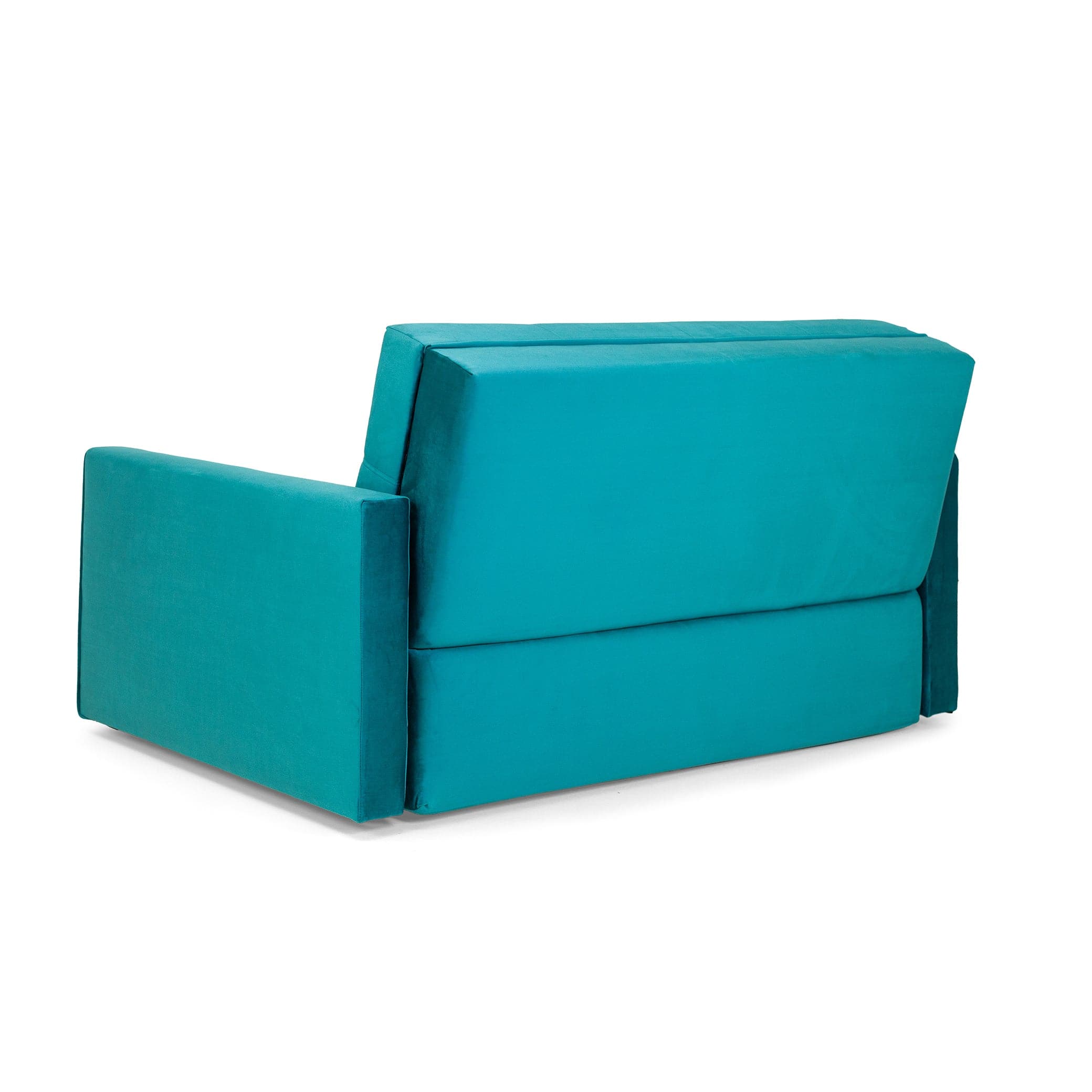 Sol Sofabed Plush Teal 2 Seater - Back view (7026815598656)