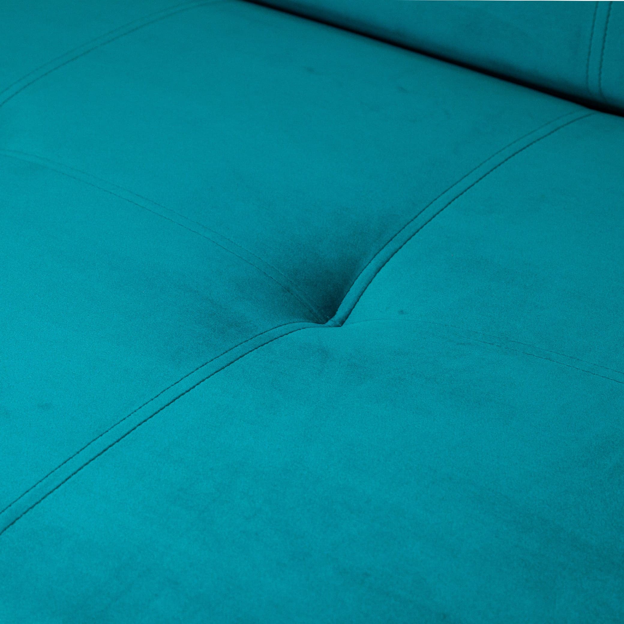 Sol Sofabed Plush Teal 2 Seater - Close up fabric view (7026815598656)