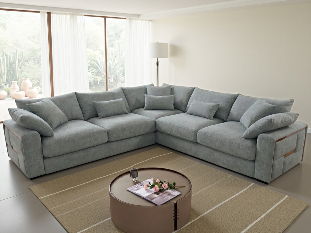 Sola large corner sofa grey