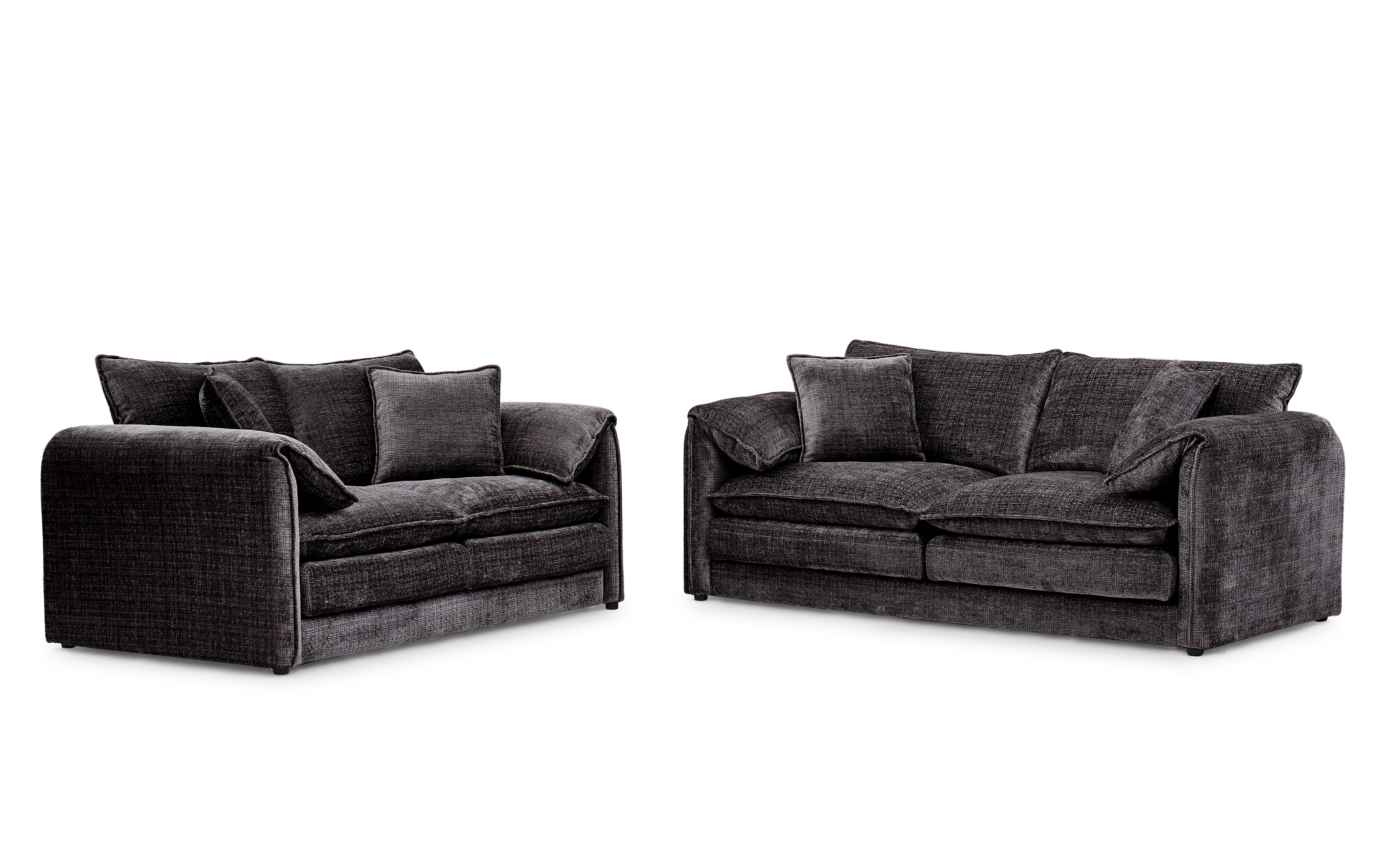 Aria 2 Seater Sofa in Black - AMC Furniture