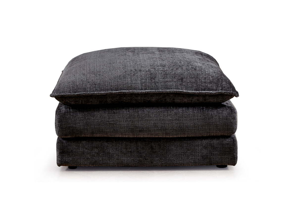 Aria Footstool in Black - AMC Furniture