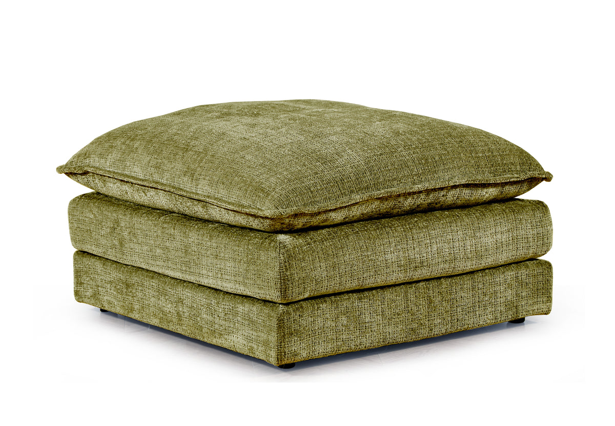 Aria Footstool in Green - AMC Furniture
