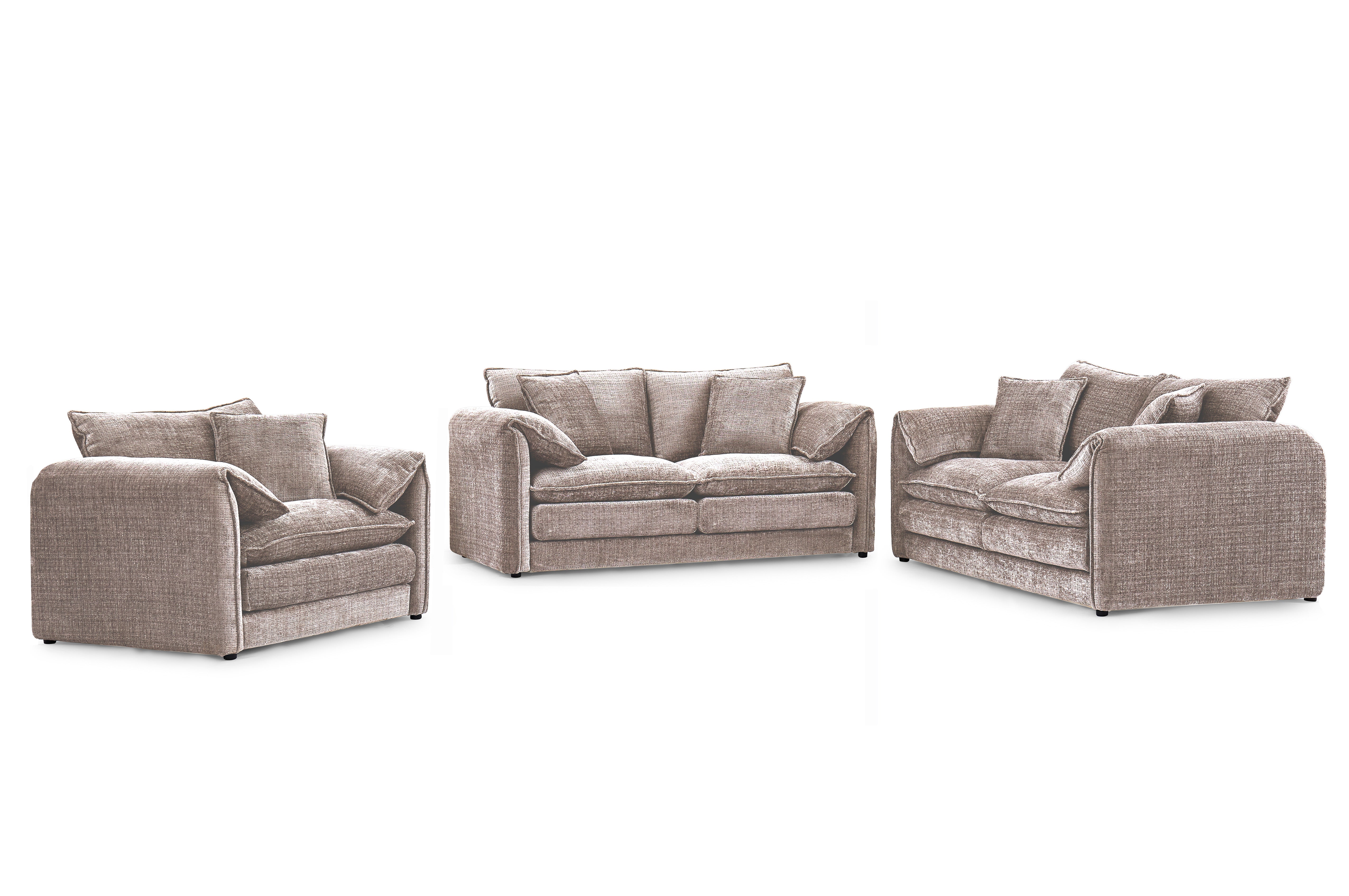 Aria 3 Seater Sofa in Beige - AMC Furniture