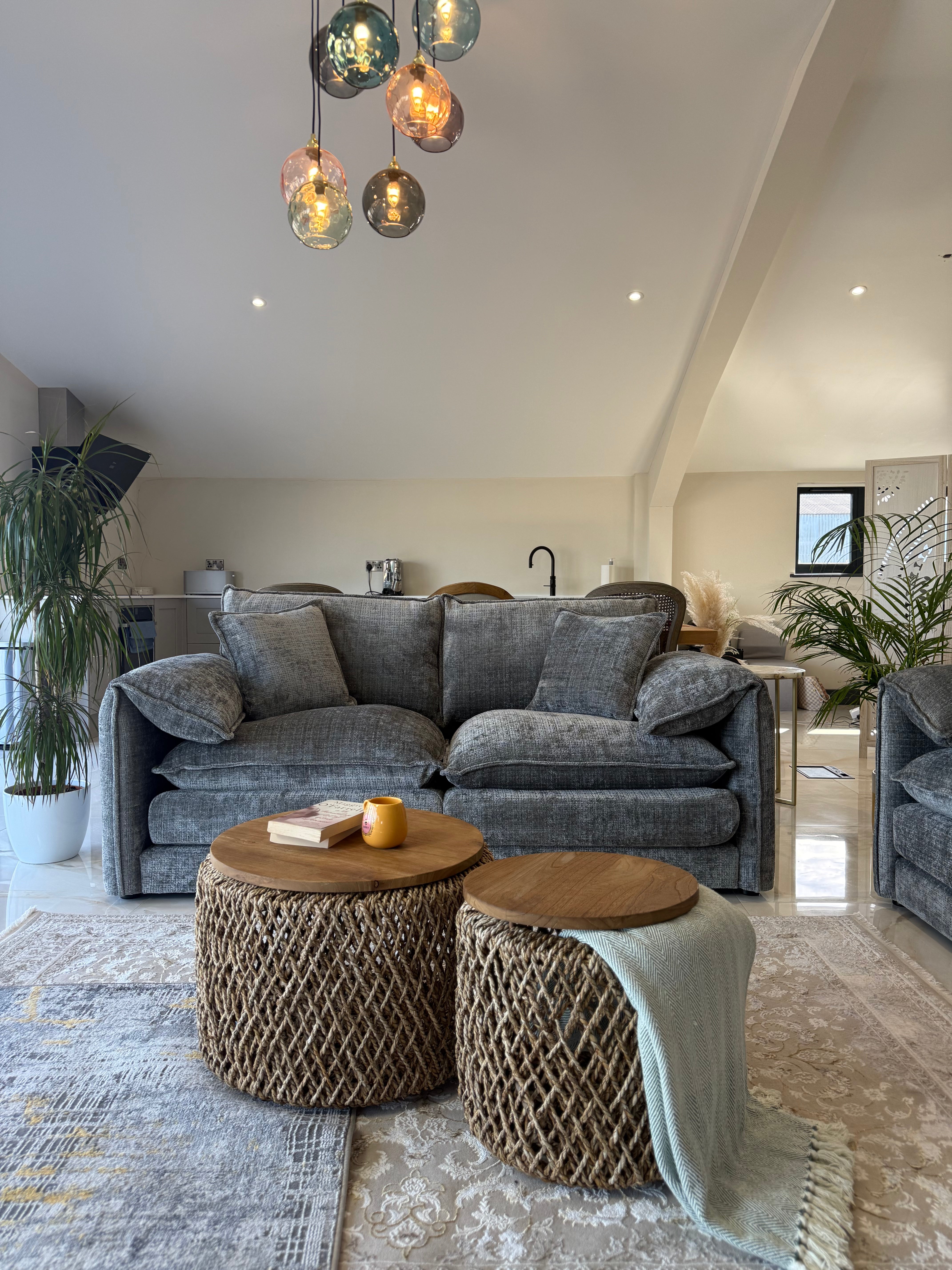 Aria 3 Seater Sofa in Grey - AMC Furniture