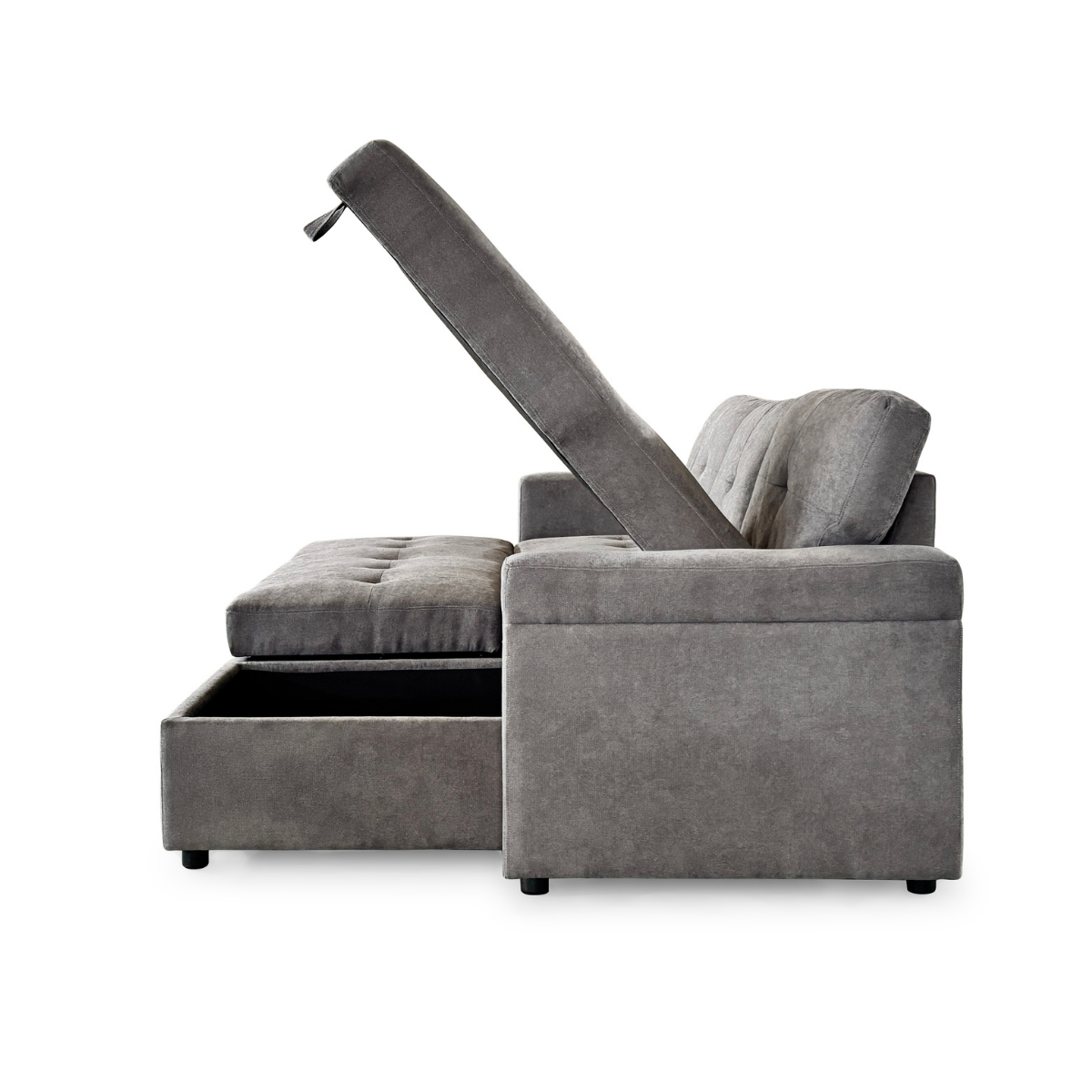 Stockholm Grey Universal Corner Sofa Bed (15380433731962)
