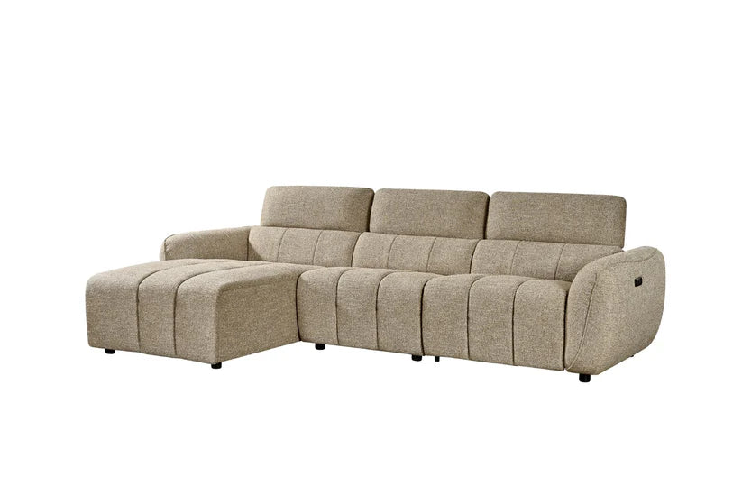 Talia Electric Recliner Sofa Mocha Left Hand,7 (15320517181818)