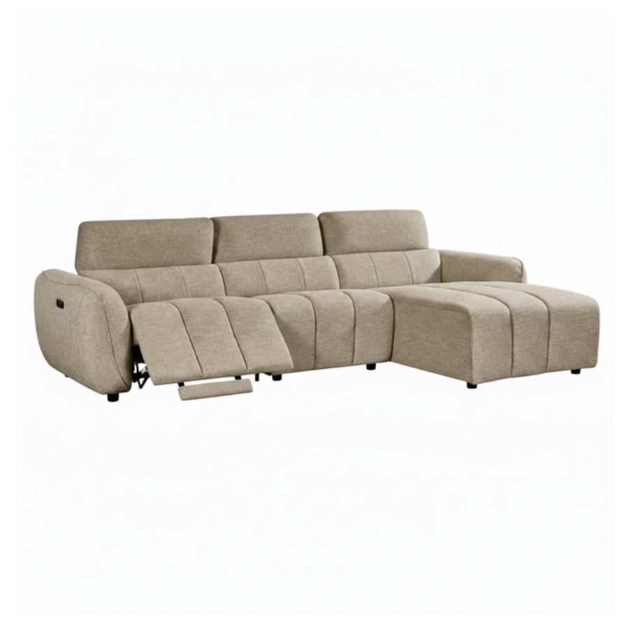 Talia Electric Recliner Sofa Mocha Right Hand,1 (15320517280122)