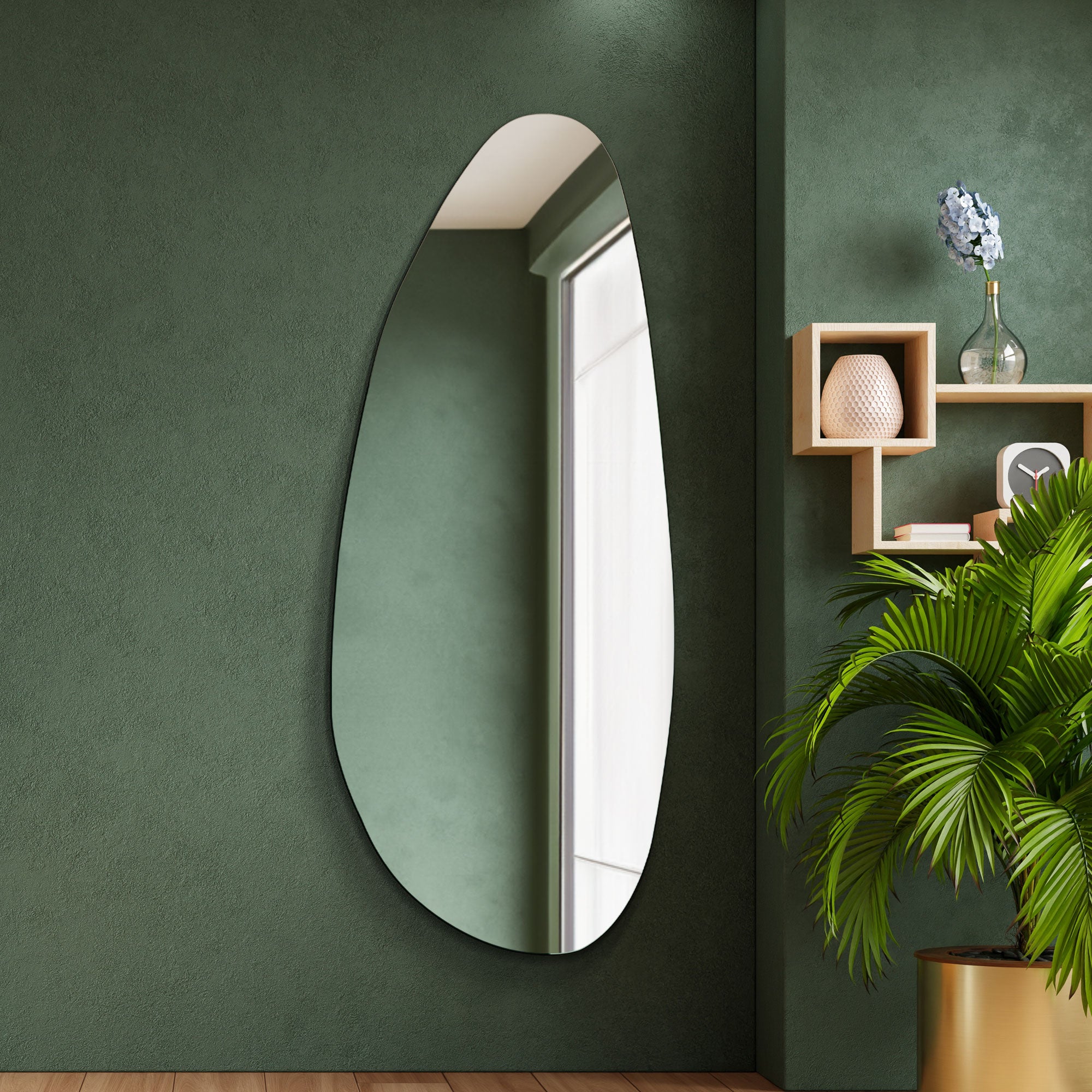 The Lacuna - Frameless Pond Wall Mirror 63" X 26" (160x67CM) (15010568044922)